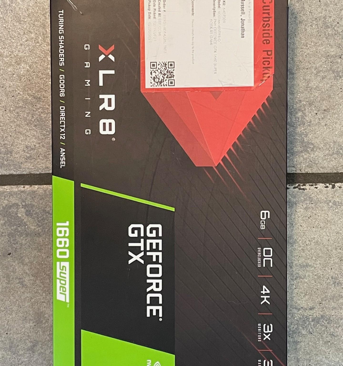 PNY GeForce GTX 1660 SUPER 6GB XLR8 Gaming Overclocked Edition, Used.