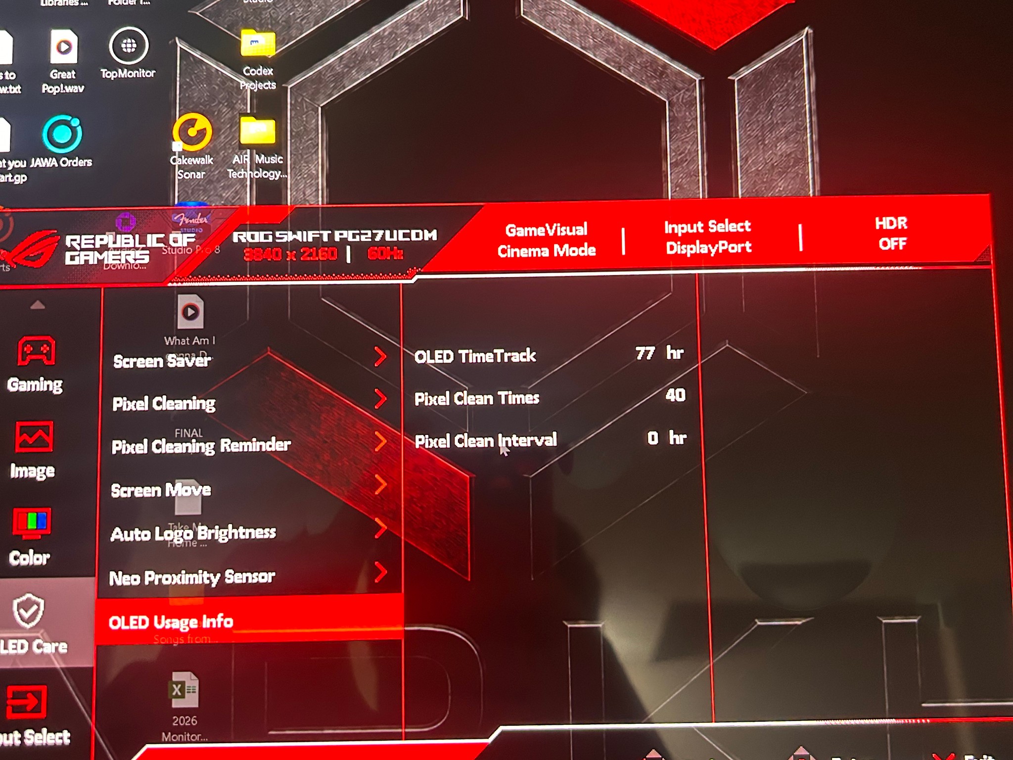 ASUS ROG Strix QD-OLED (240hz) 4K (3840x2160) Gaming Monitor (PG27UCDM) (ONLY 3 DAYS USED)