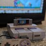 Super Nintendo SNES 1CHIP-01 Console, SMW Game, Controller, OEM AC/AV Bundle