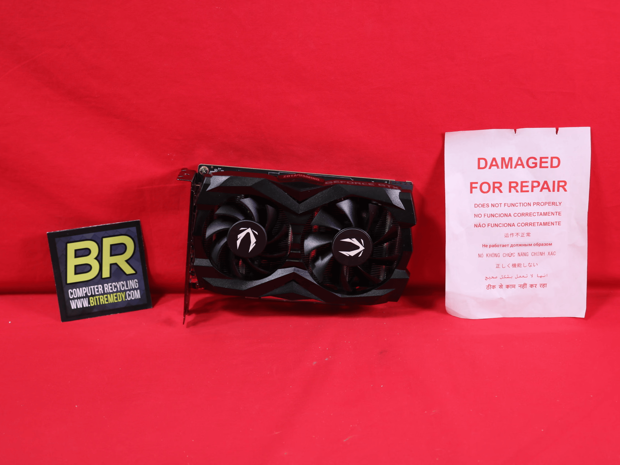 *AS IS/FOR PARTS OR REPAIR* Zotac Gaming GeForce GTX 1660 Super 6 GB Gaming PCIe 3.0 x16 Desktop GPU