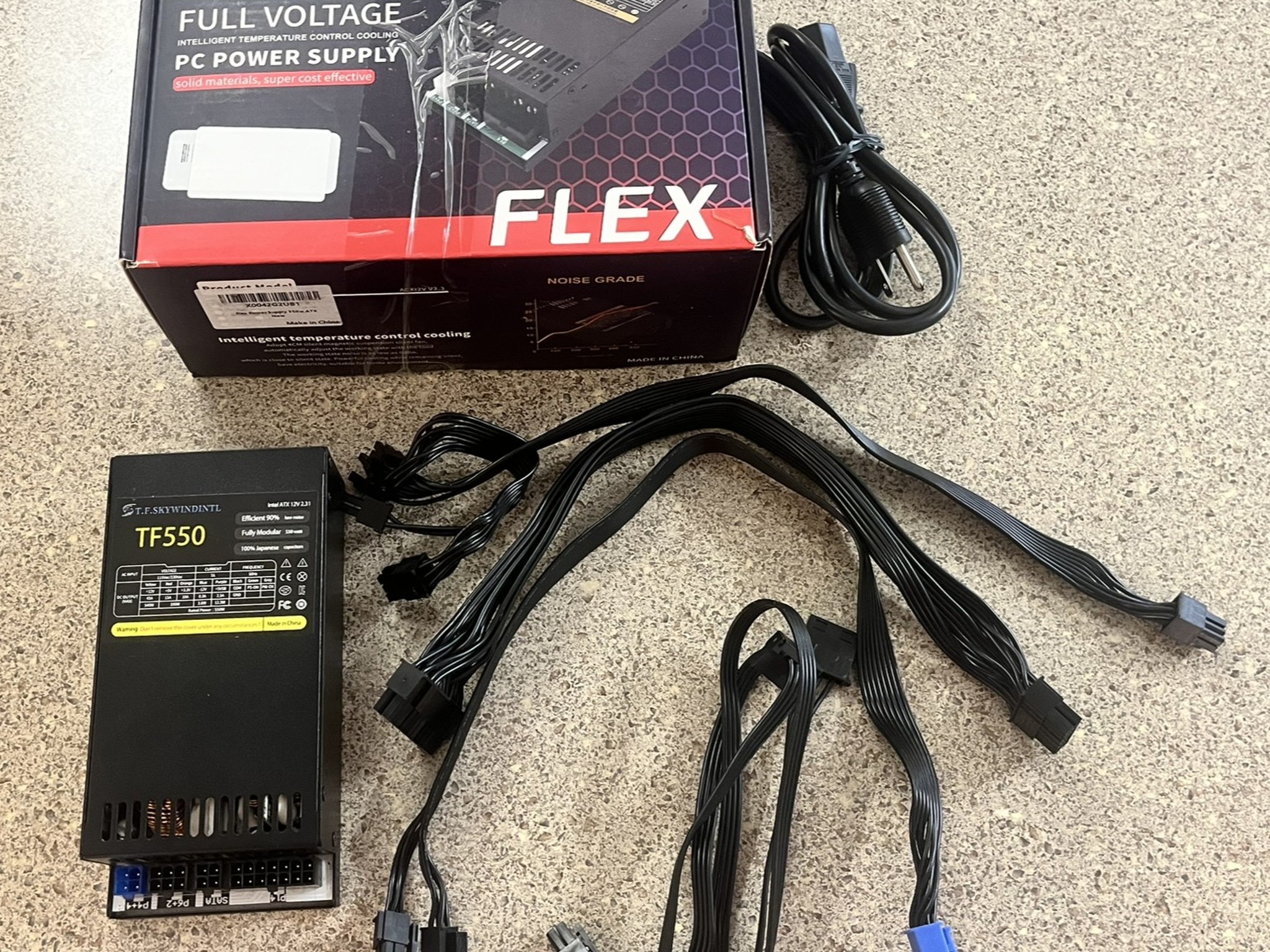 TF Skywindintl TF550 550W Flex ATX Power Supply (Fully Modular, 90-264V)