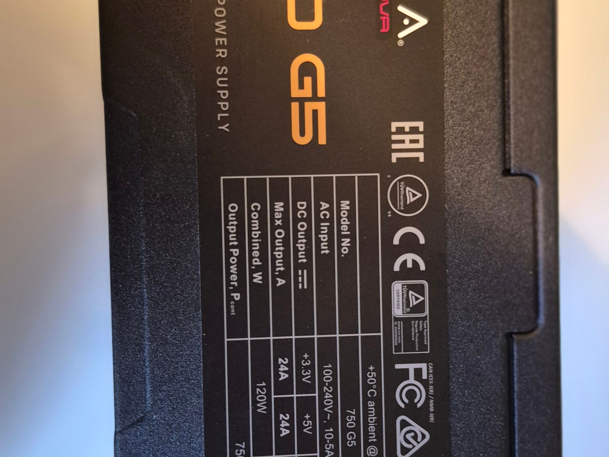 EVGA SuperNova 750w G5 Gold | Fully Modular PSU