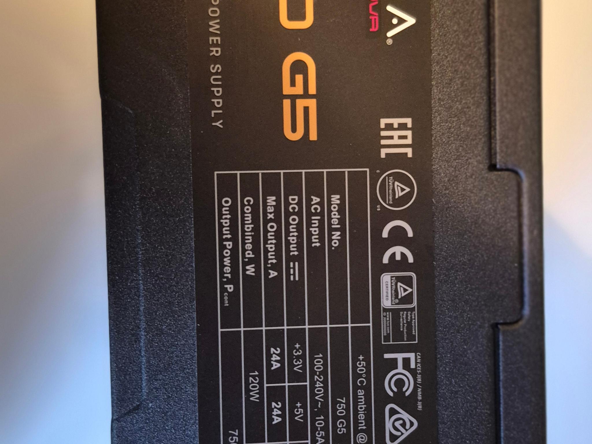 EVGA SuperNova 750w G5 Gold | Fully Modular PSU