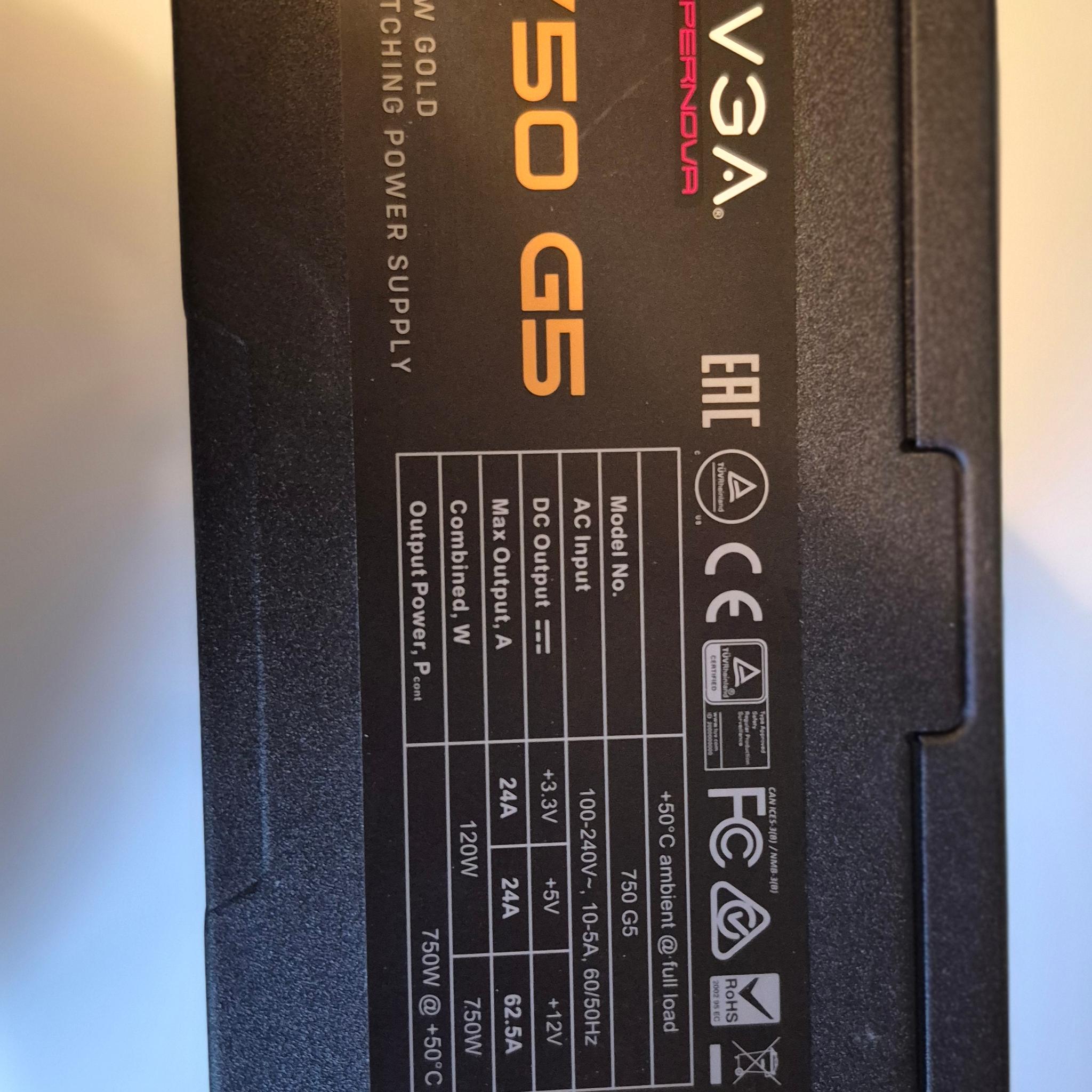 EVGA SuperNova 750w G5 Gold | Fully Modular PSU