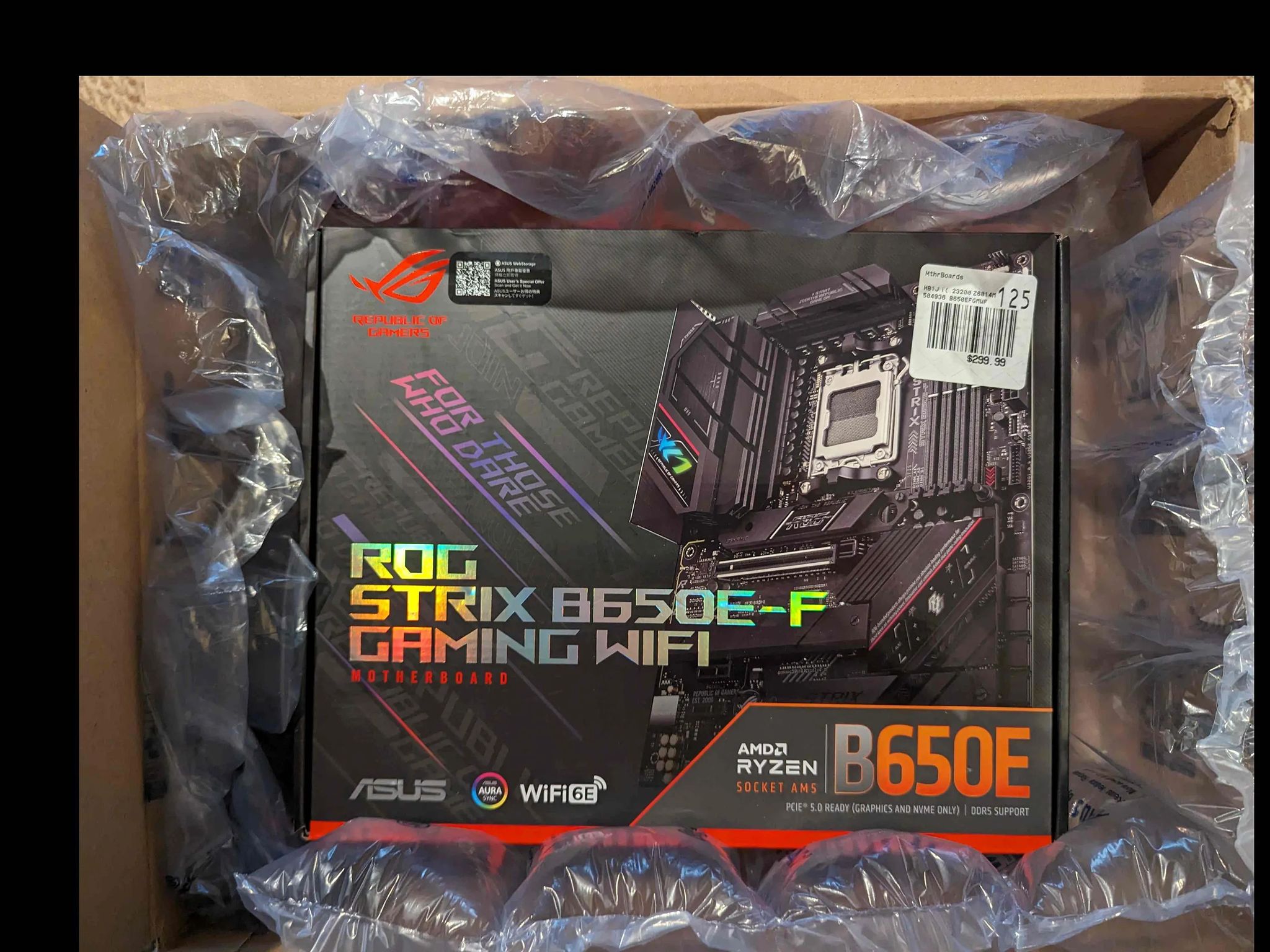 ASUS AMD AM5 B650E-F ROG STRIX GAMING WIFI ATX Motherboard.  BRAND NEW!! SEALED!!