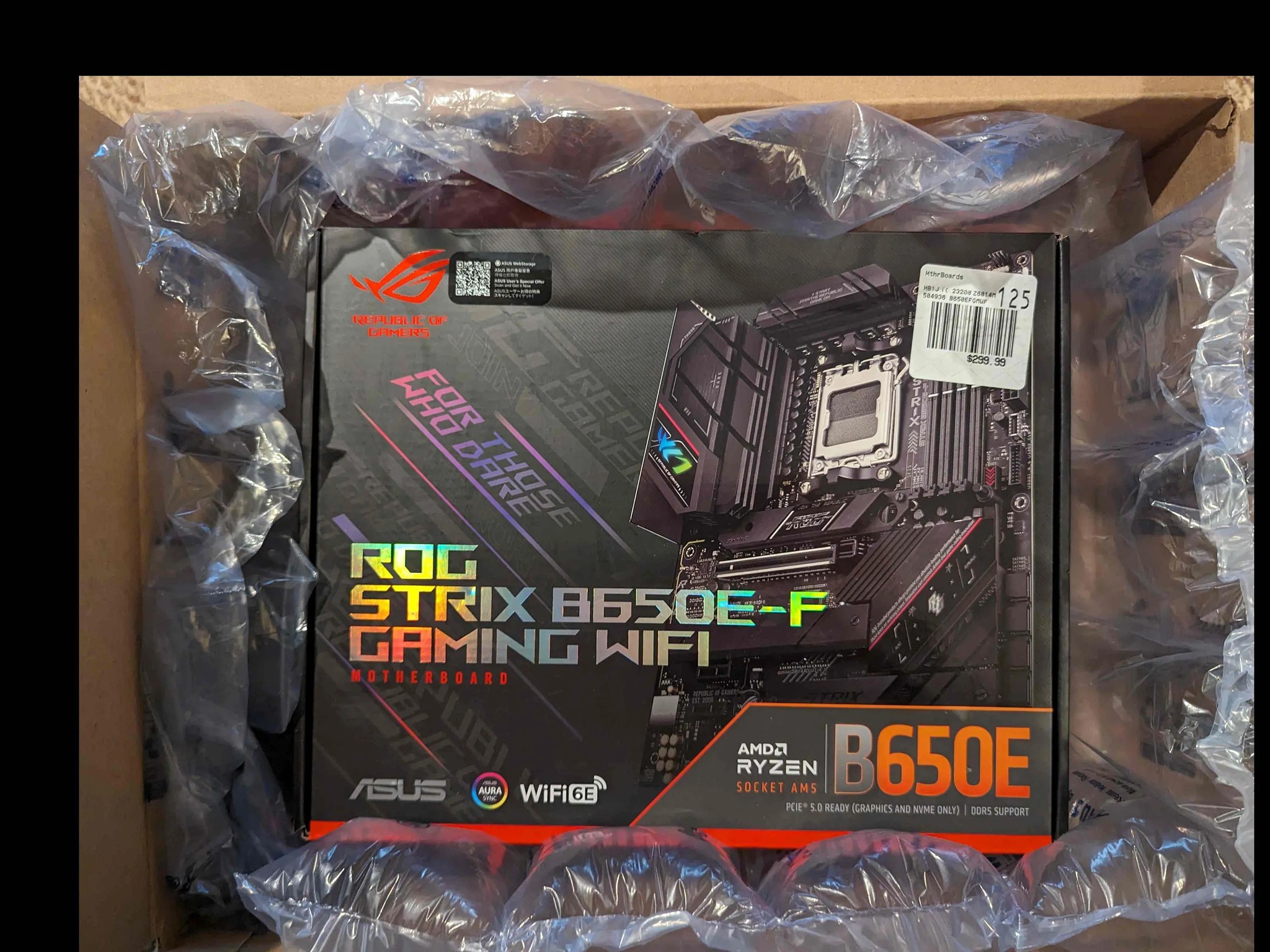 ASUS AMD AM5 B650E-F ROG STRIX GAMING WIFI ATX Motherboard.  BRAND NEW!! SEALED!!