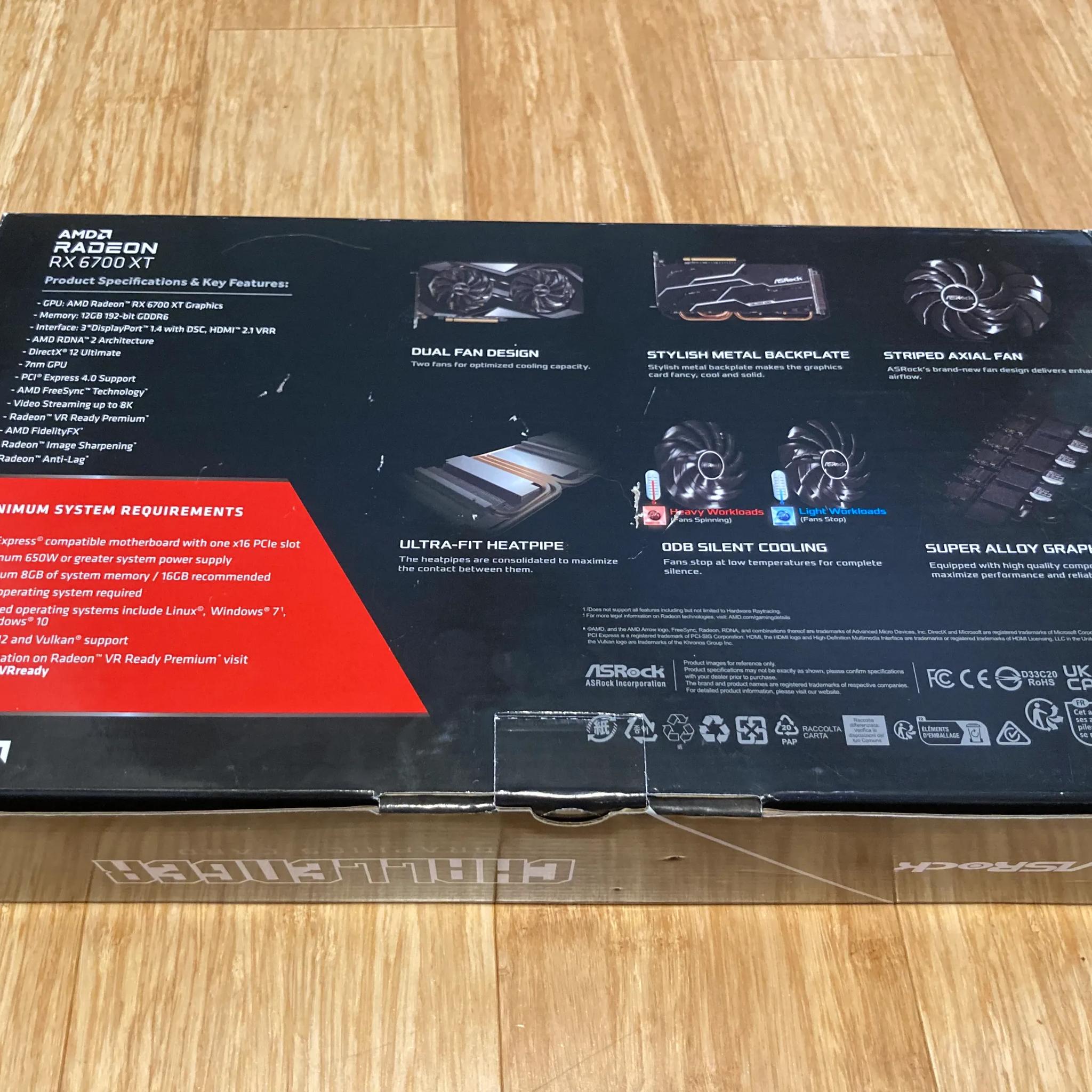 ASRock AMD Radeon RX 6700 XT Challenger 12GB (Like new)