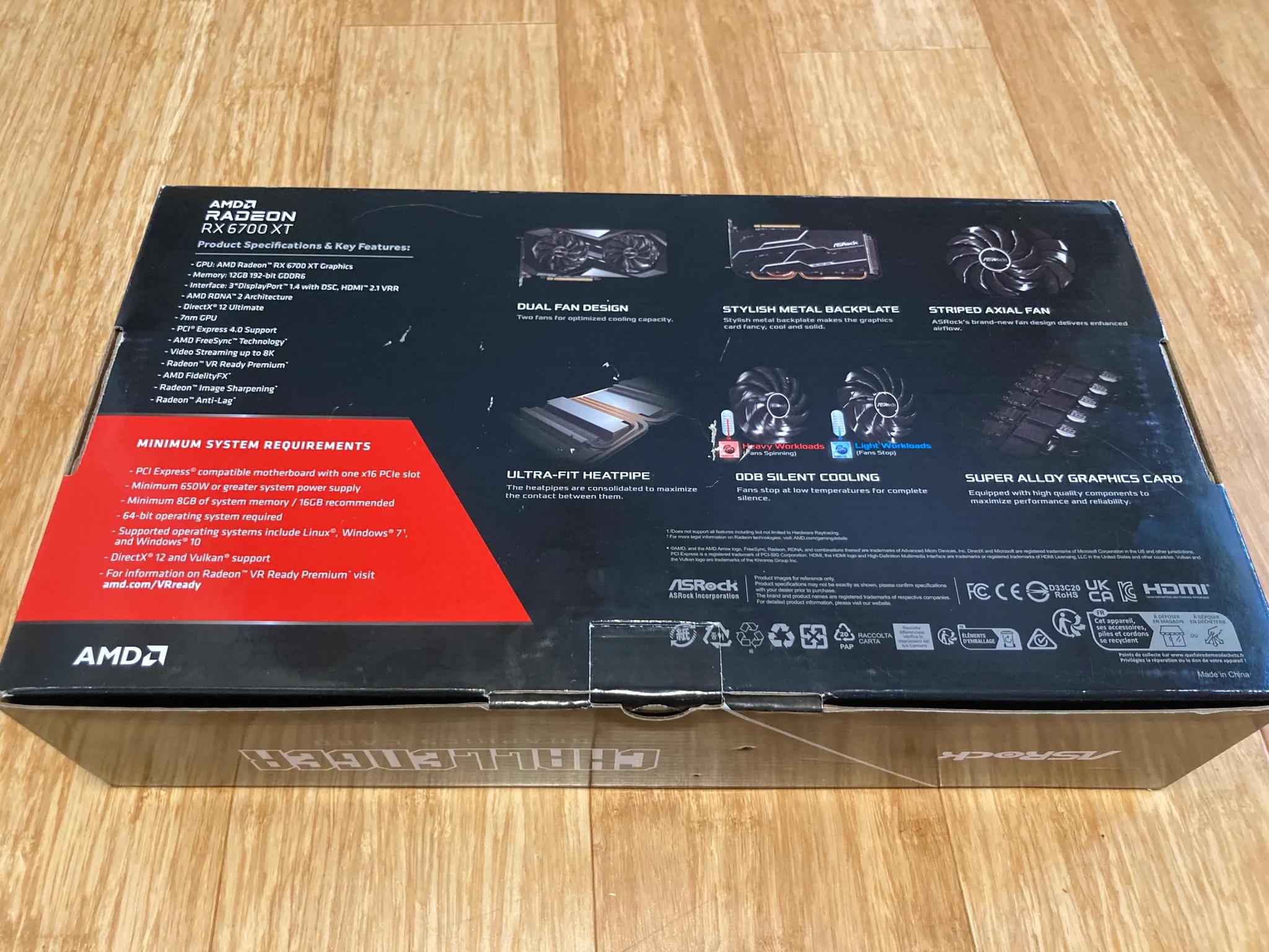 ASRock AMD Radeon RX 6700 XT Challenger 12GB (Like new)