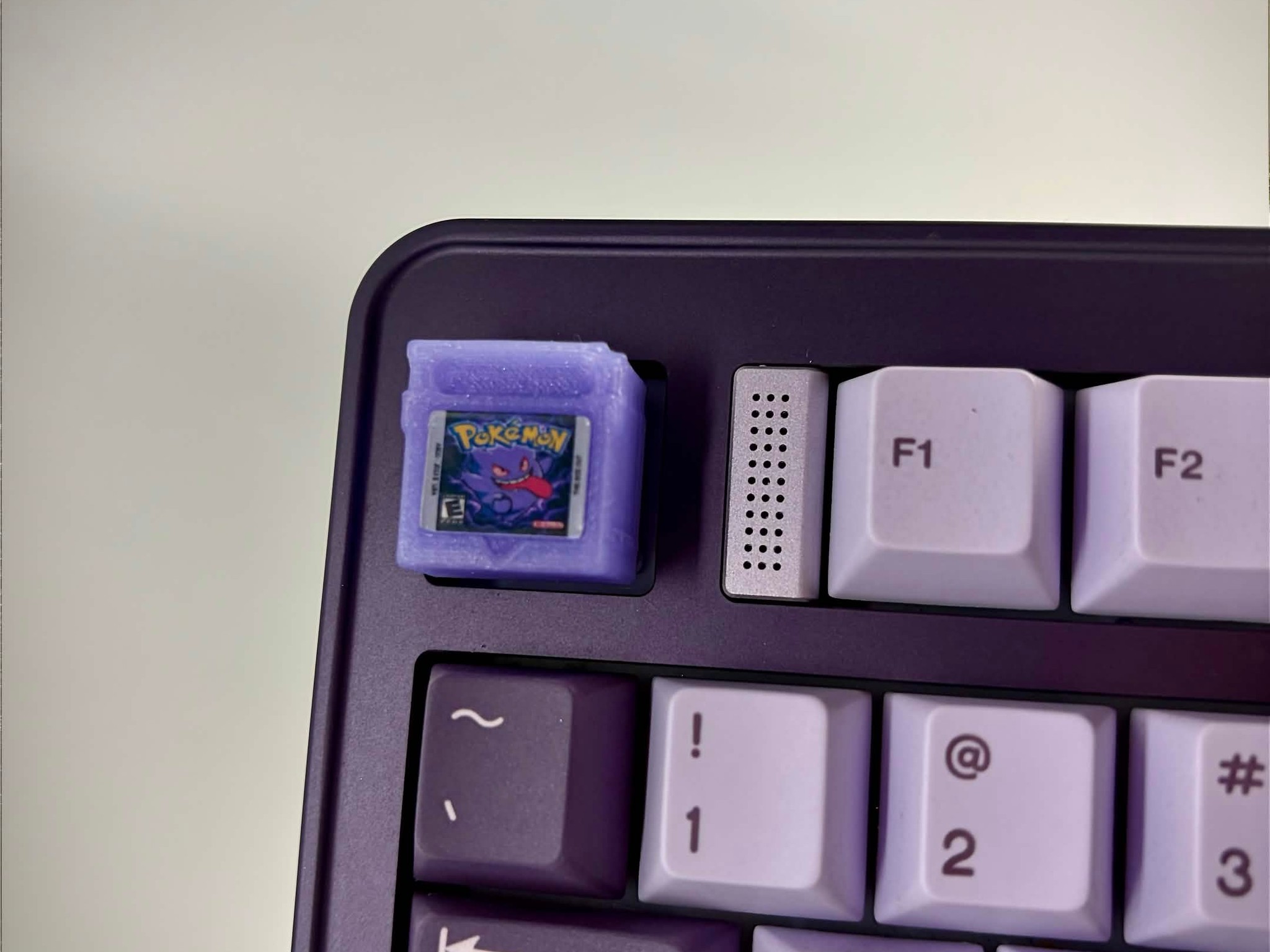 Artisan Keycap - Gameboy Pokemon Purple - Gengar Cartridge Artisan Keycap - 3d Printed