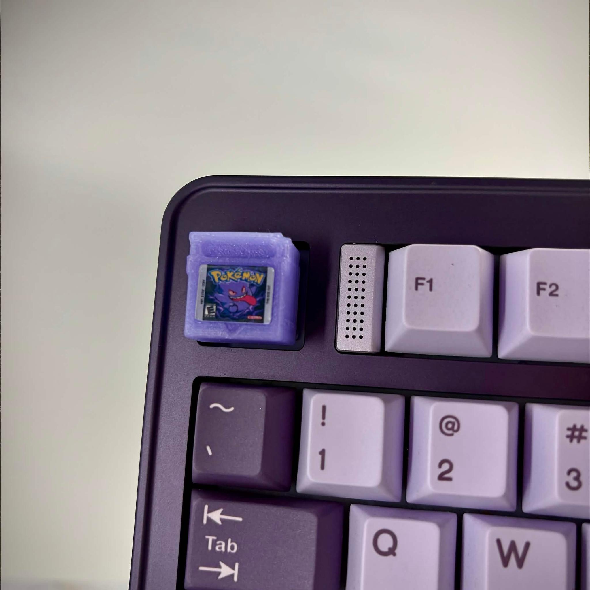 Artisan Keycap - Gameboy Pokemon Purple - Gengar Cartridge Artisan Keycap - 3d Printed