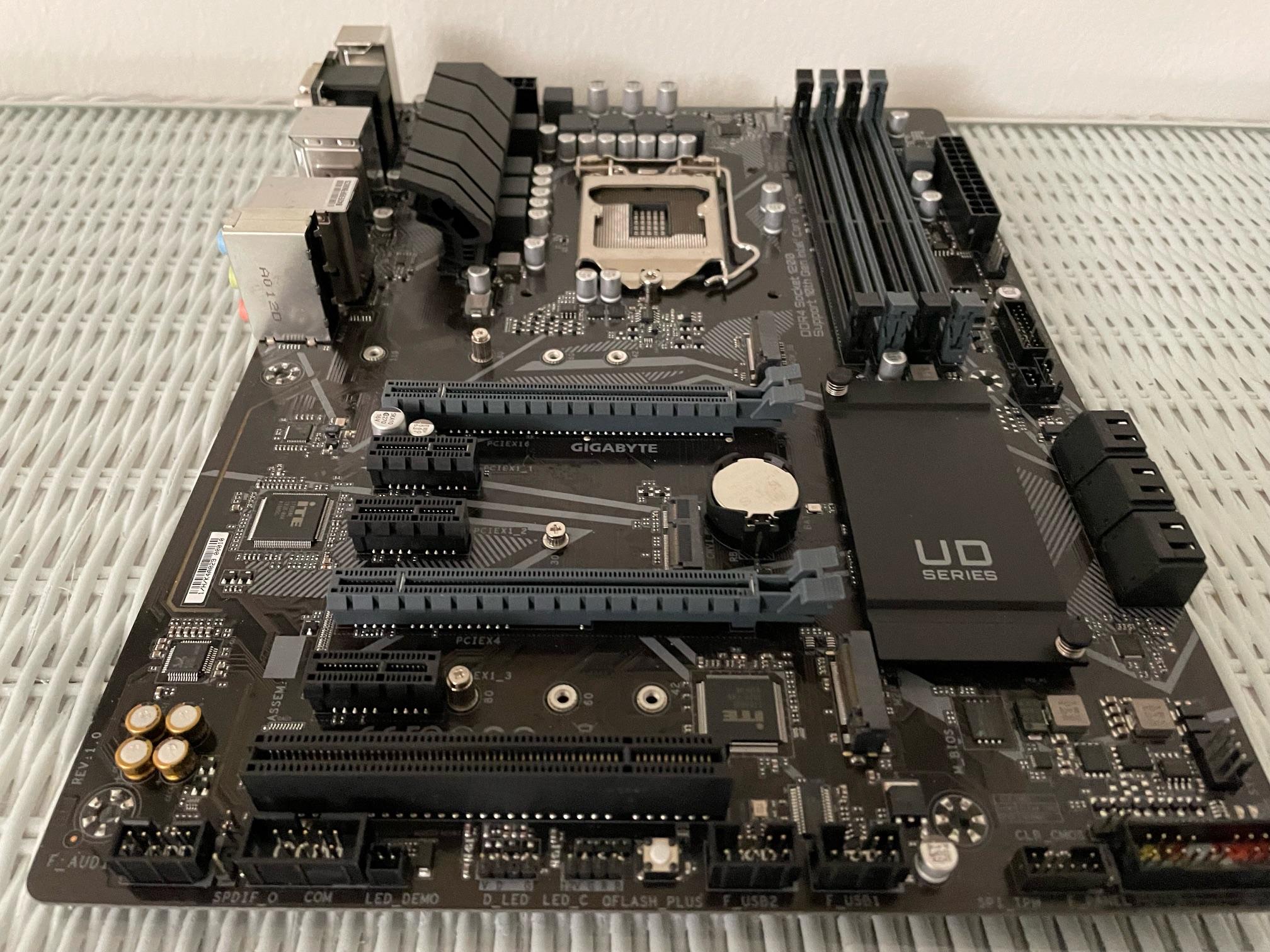 Intel H470 HD3 Ultra Durable Motherboard (With Manuals, CDs, & SSD Cables (Plus Free WiFi Card))!