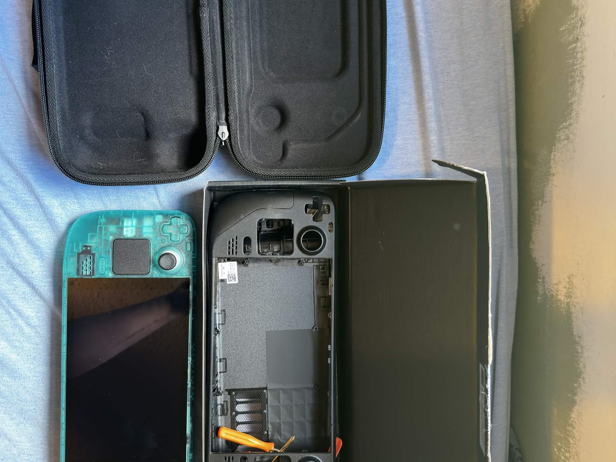 Steam Deck 256gb LCD, Clear Shell Swapped
