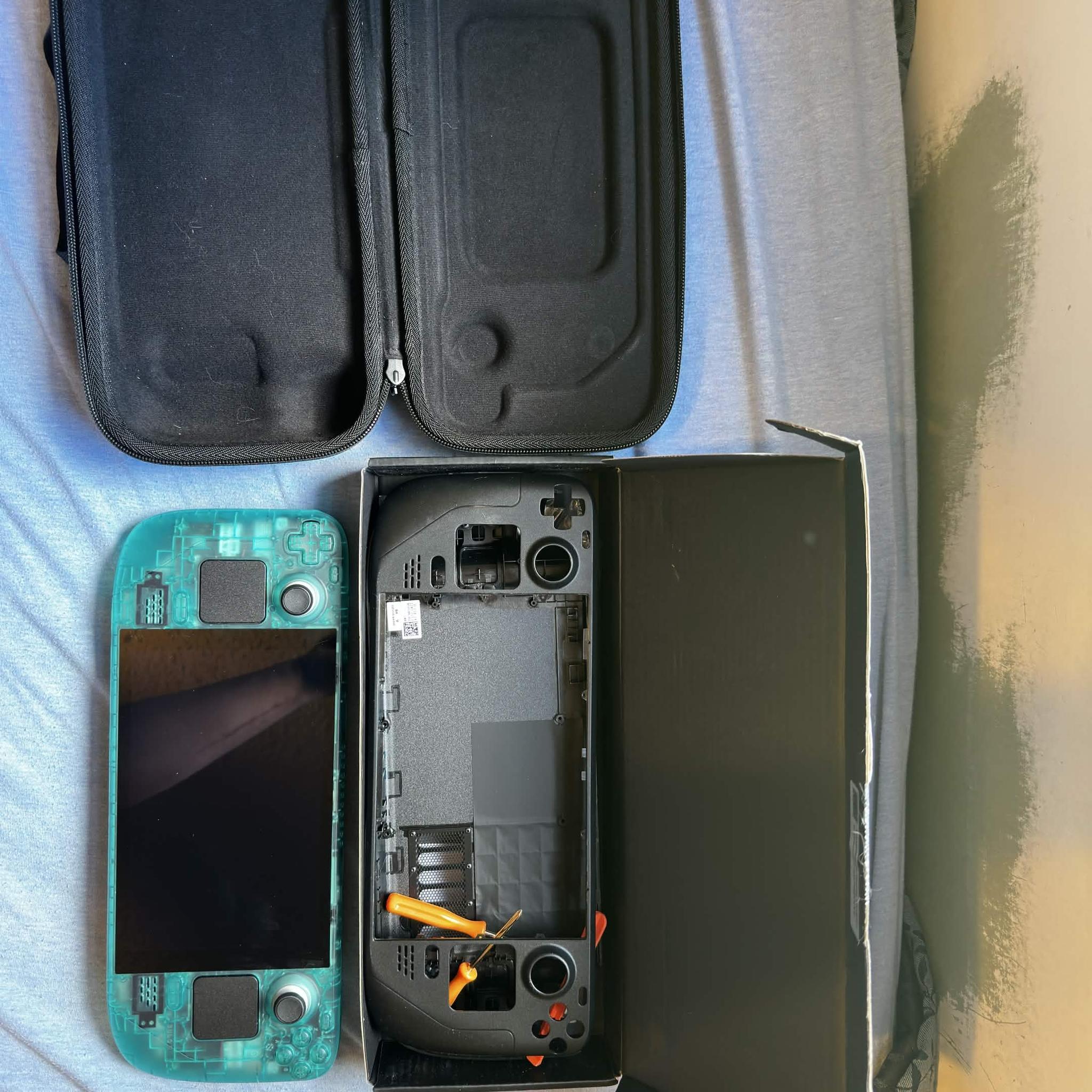 Steam Deck 256gb LCD, Clear Shell Swapped
