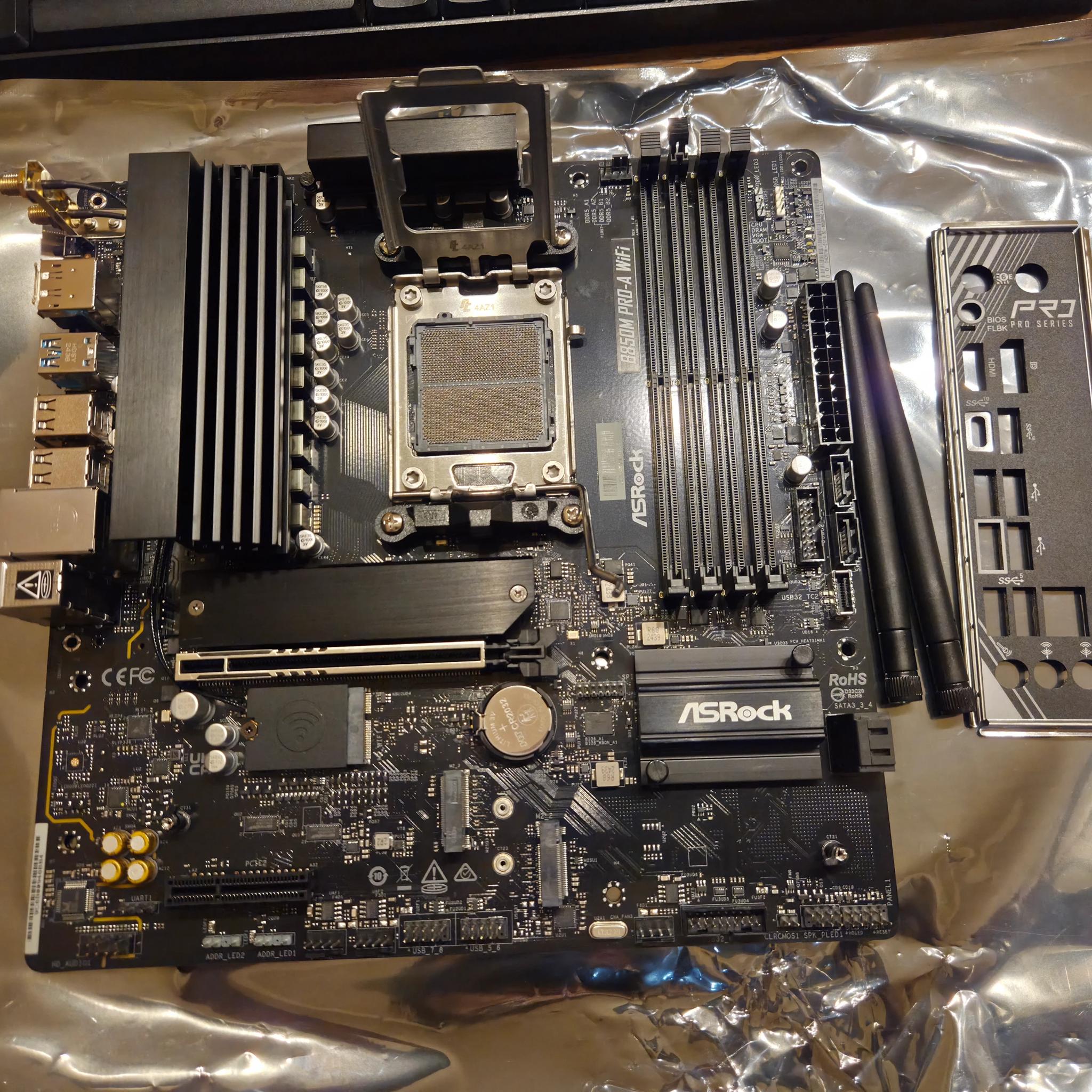 ASRock B850M Pro-A Wifi! AM5 PCIe 5.0 Motherboard!