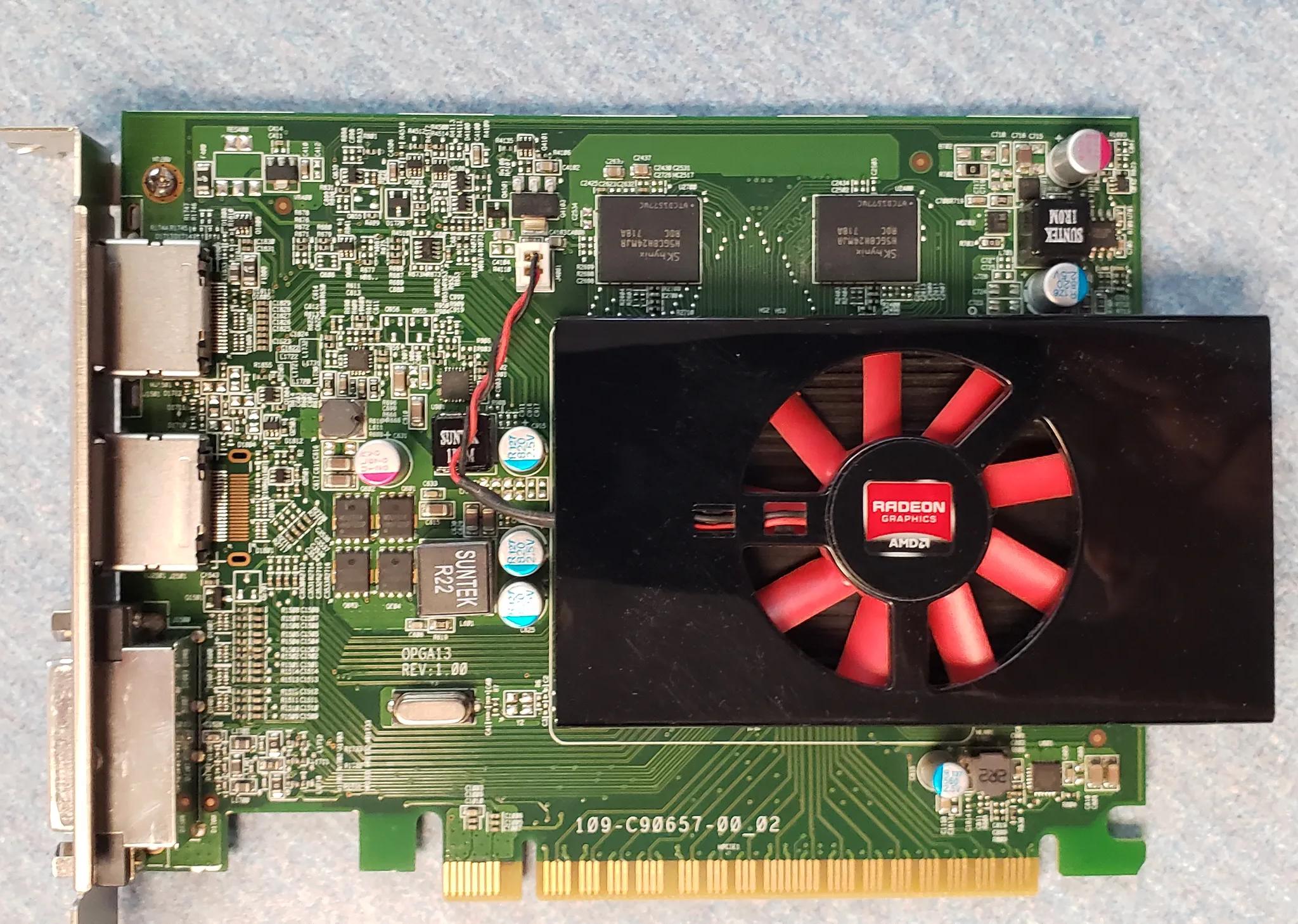 AMD R7 450 graphics card with 4gb memory.