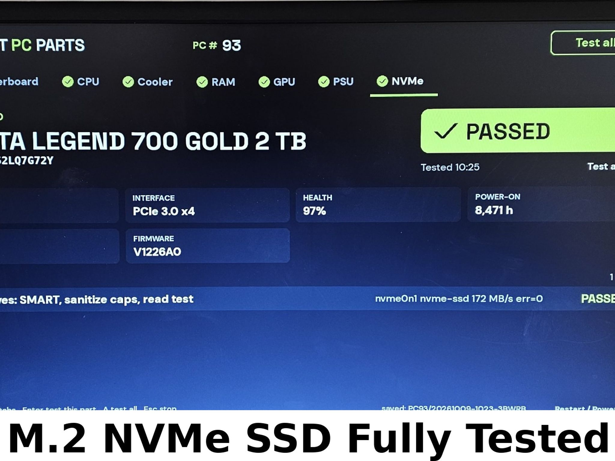2TB NVMe M.2 SSD ADATA Legend 700 Gold Gen3
