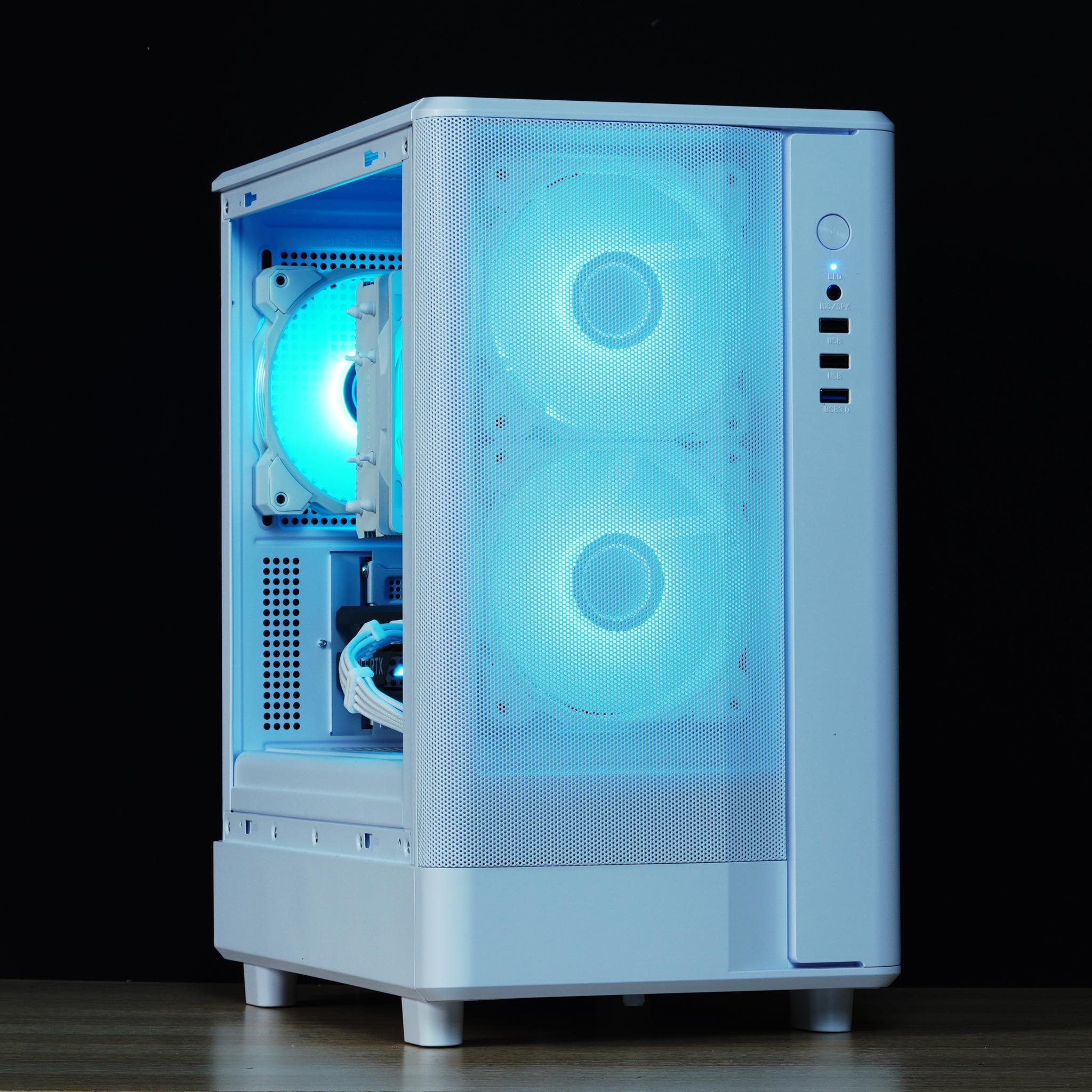 🧊Frost🧊RTX 3060ti, Ryzen 5 5500, 16GB DDR4 RAM, 512GB SSD w/ Wifi |1080p Gaming PC|