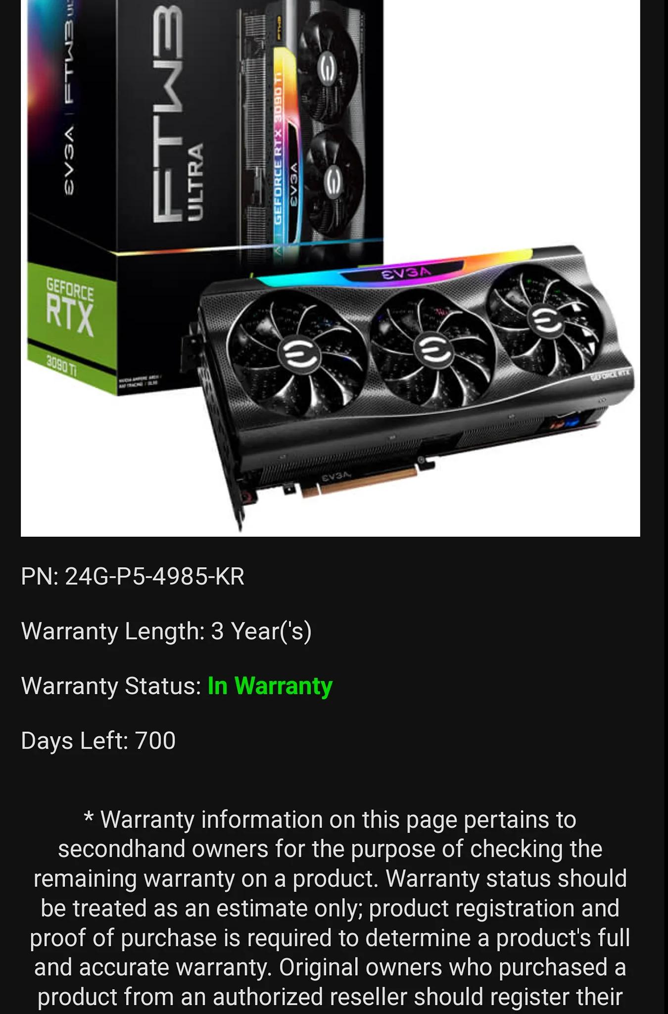 EVGA 3090ti GPU