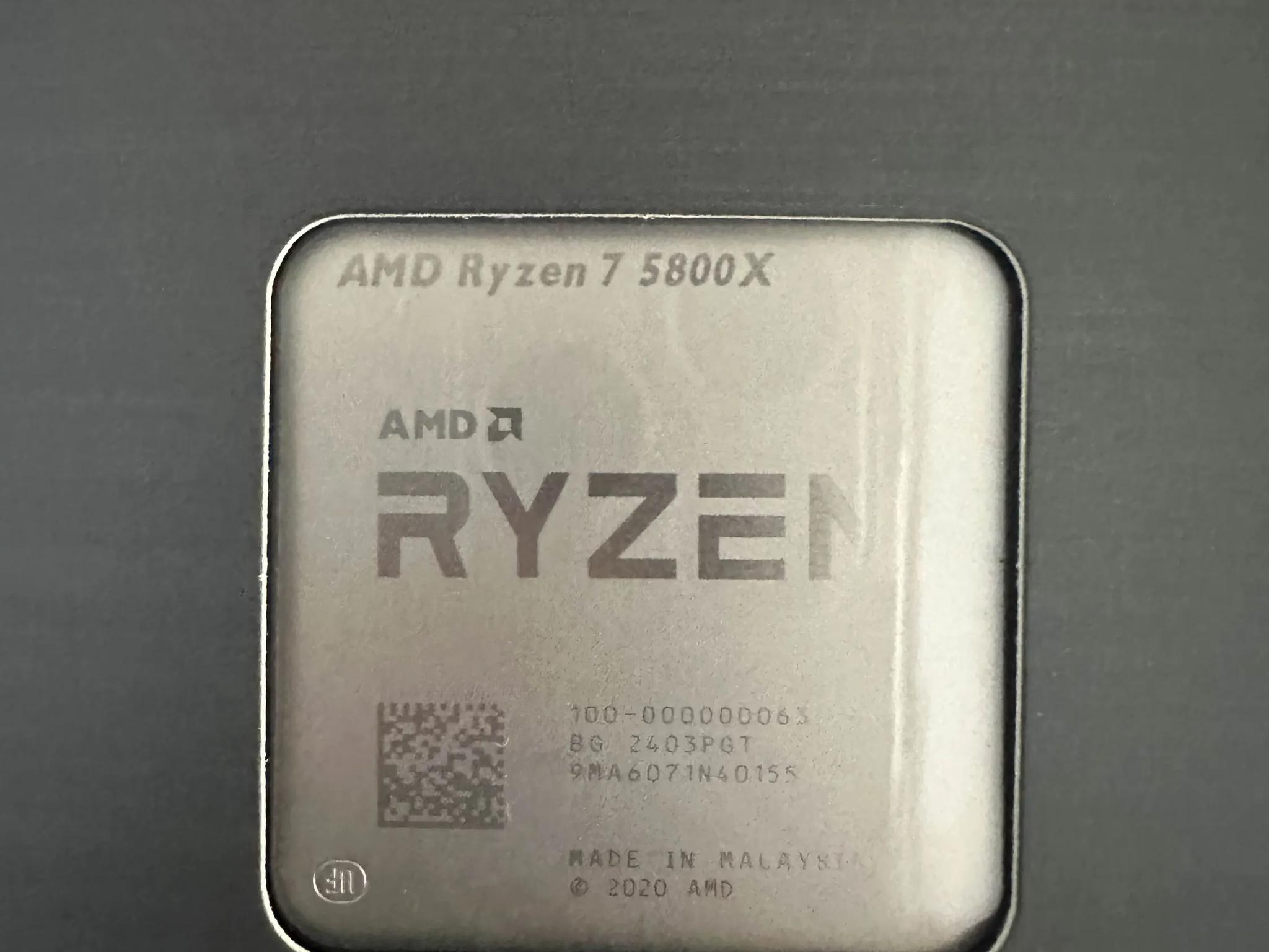AMD Ryzen 7 5800X Processor (4.7GHz, 8 Cores, Socket AM4) Box - 100-100000063WOF