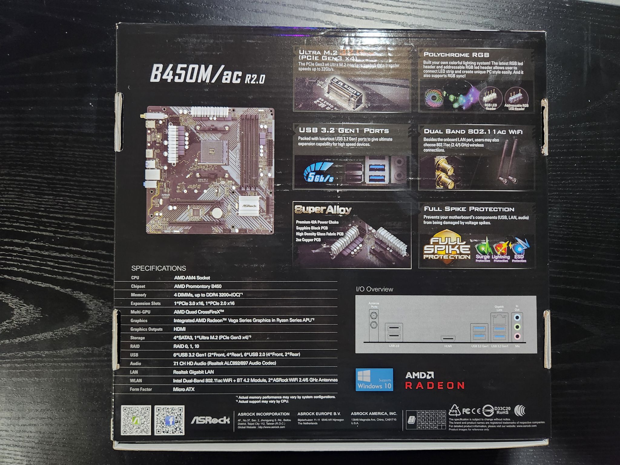 Asrock B450m ac/ r2.0  and 16gb ddr4 ram Bundle