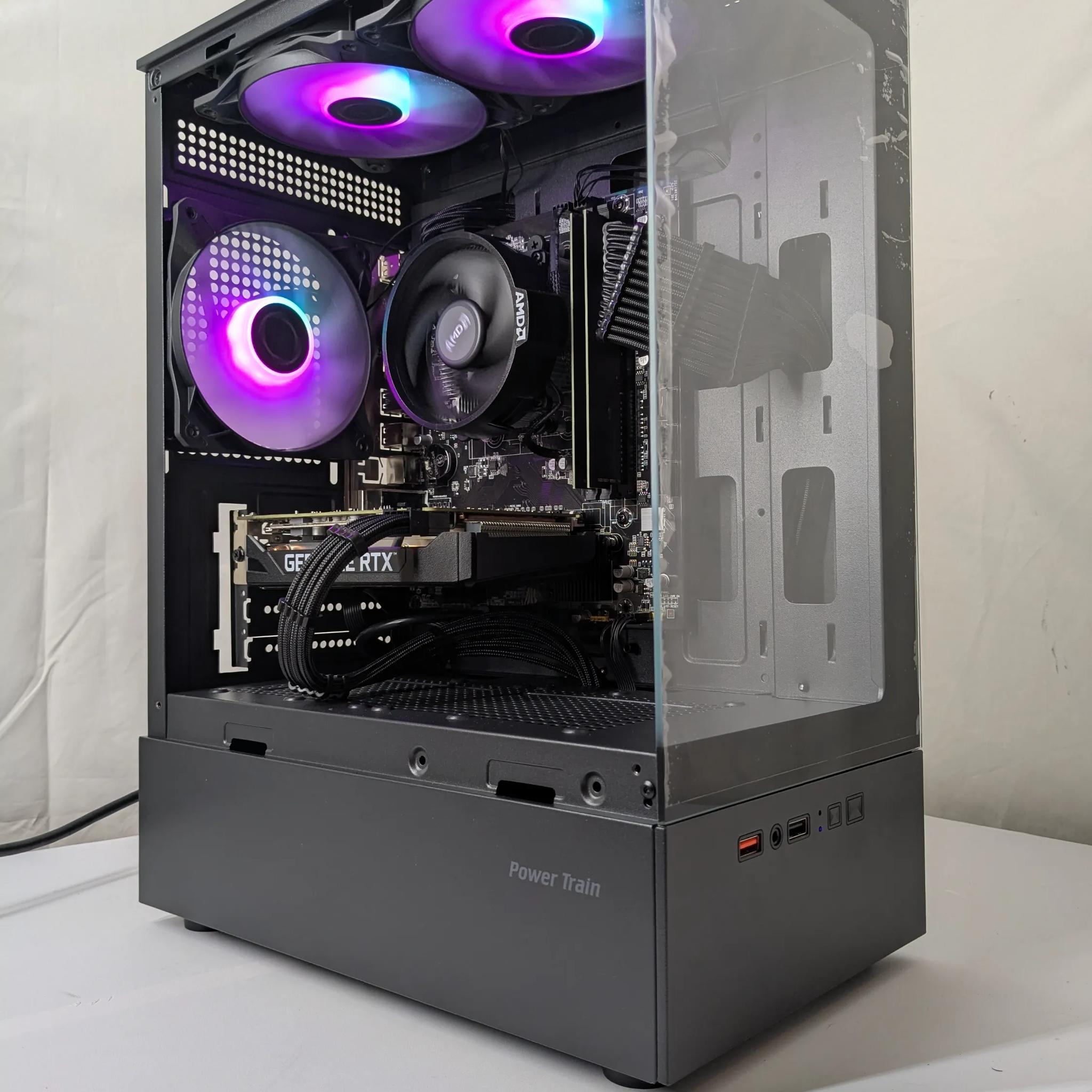 All Black Gaming PC – Ryzen 5 + RTX 2060 – 16GB RAM – 500GB NVMe