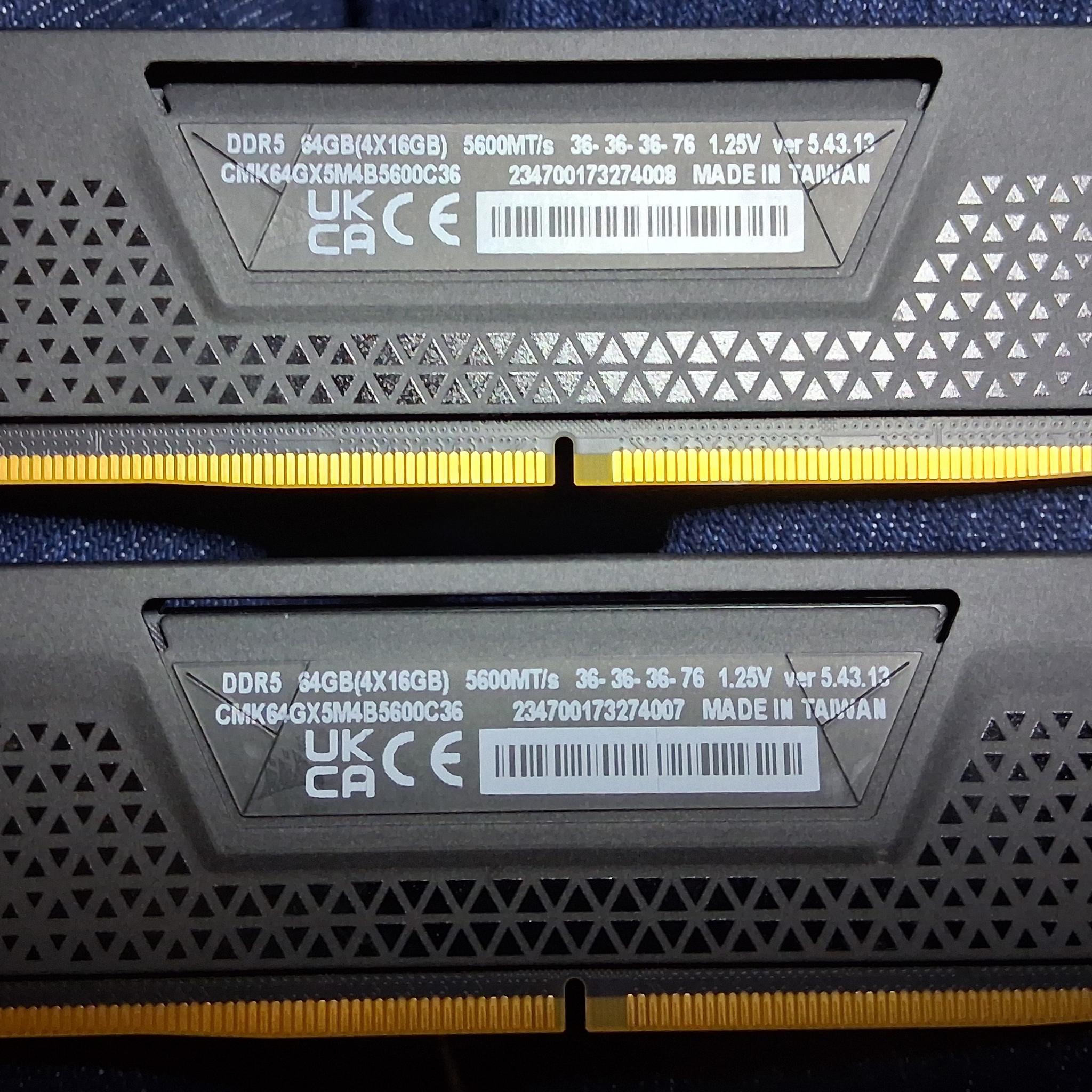 Corsair Vengeance  32GB Kit DDR5 5600 MT/s  CL36