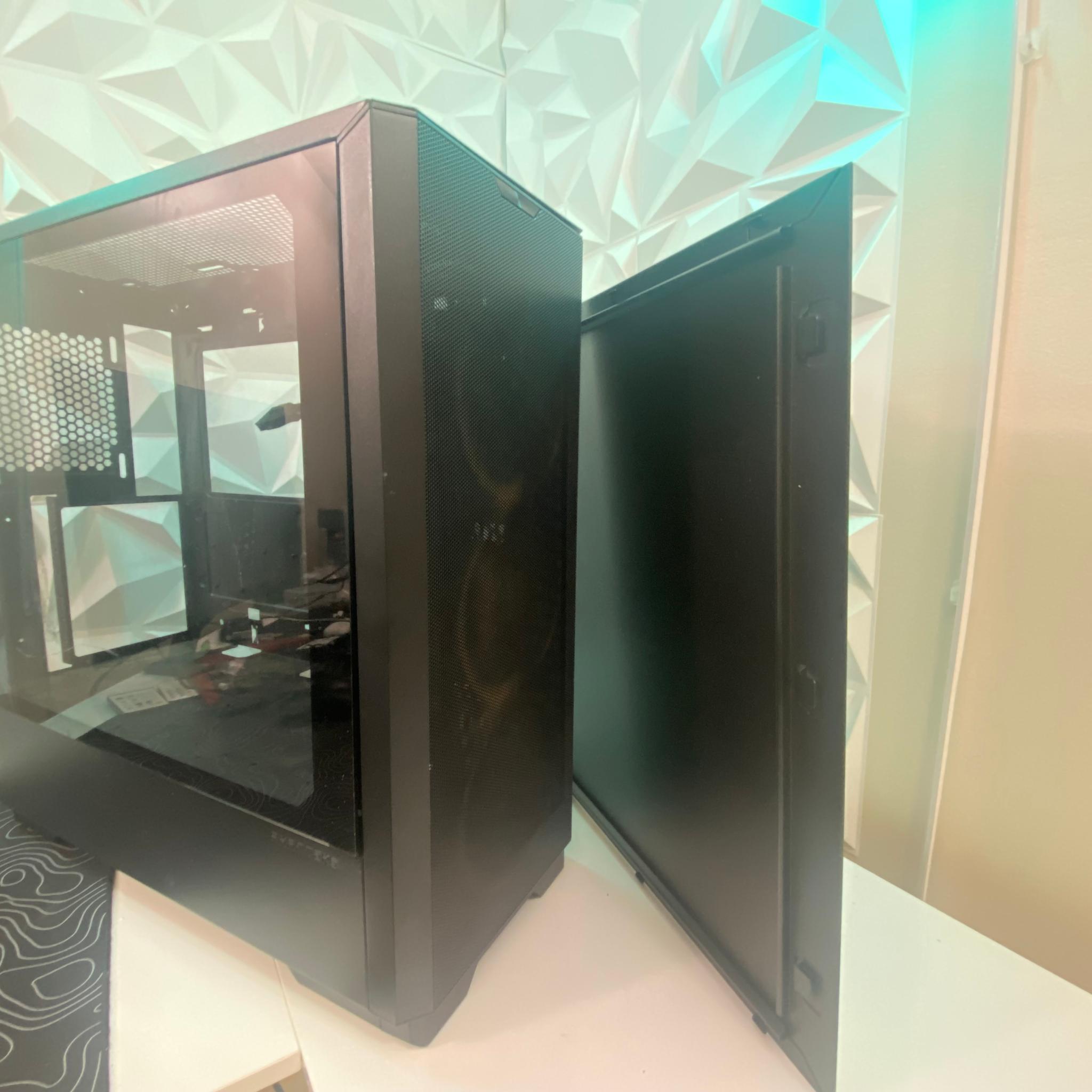 Black ATX Mid-Tower PC Case (Used, Missing Back Panel)