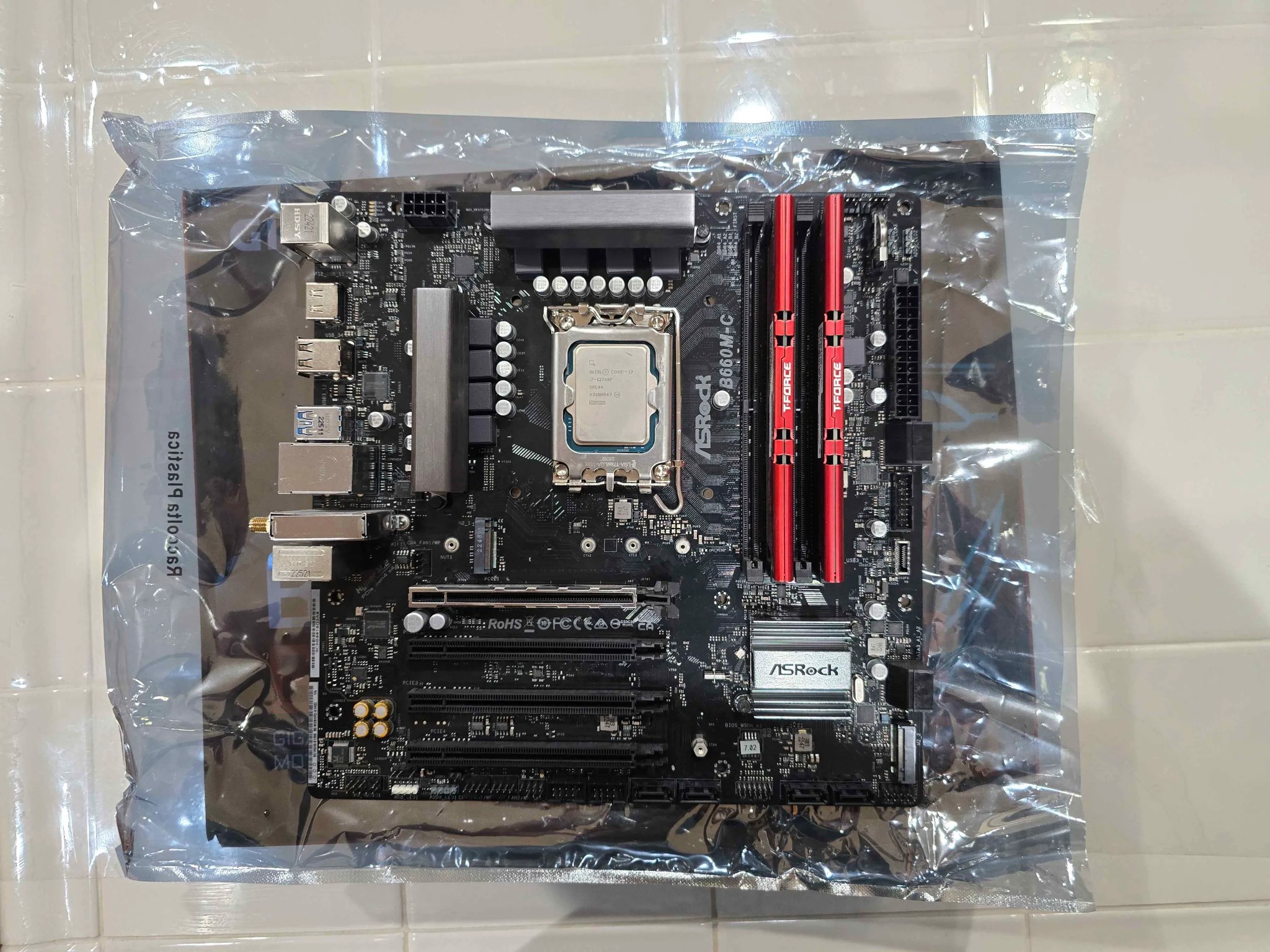 Intel I7-12700F Motherboard and Ram Combo