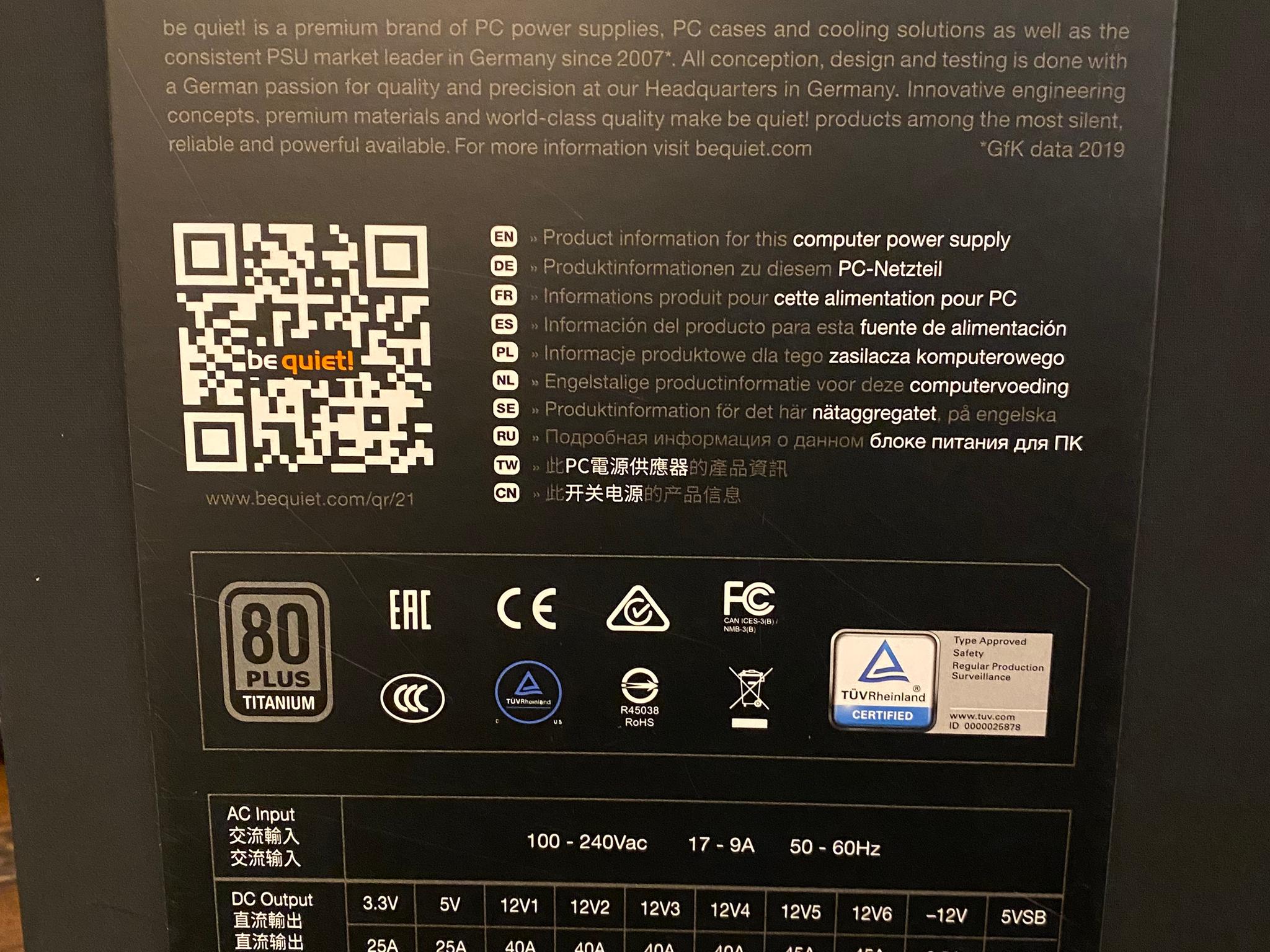 be quiet! Dark Power Pro 12 - 1500W TITANIUM PSU