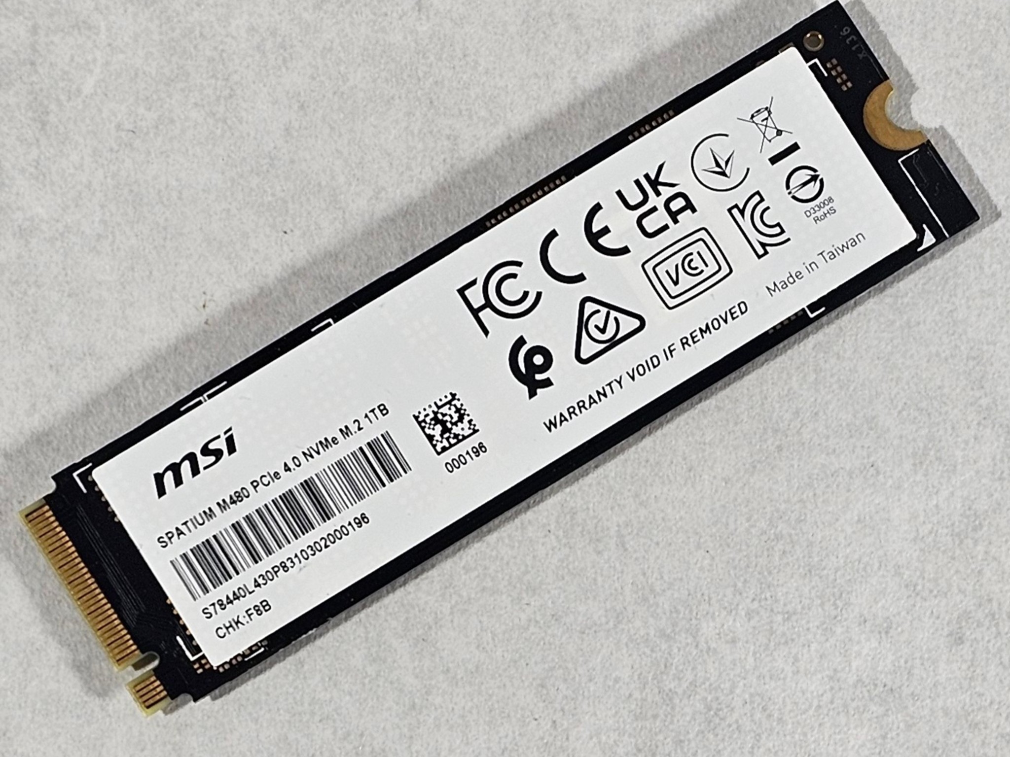 1TB NVMe M.2 SSD MSI Spatium M480 PCIe 4.0 Gen4