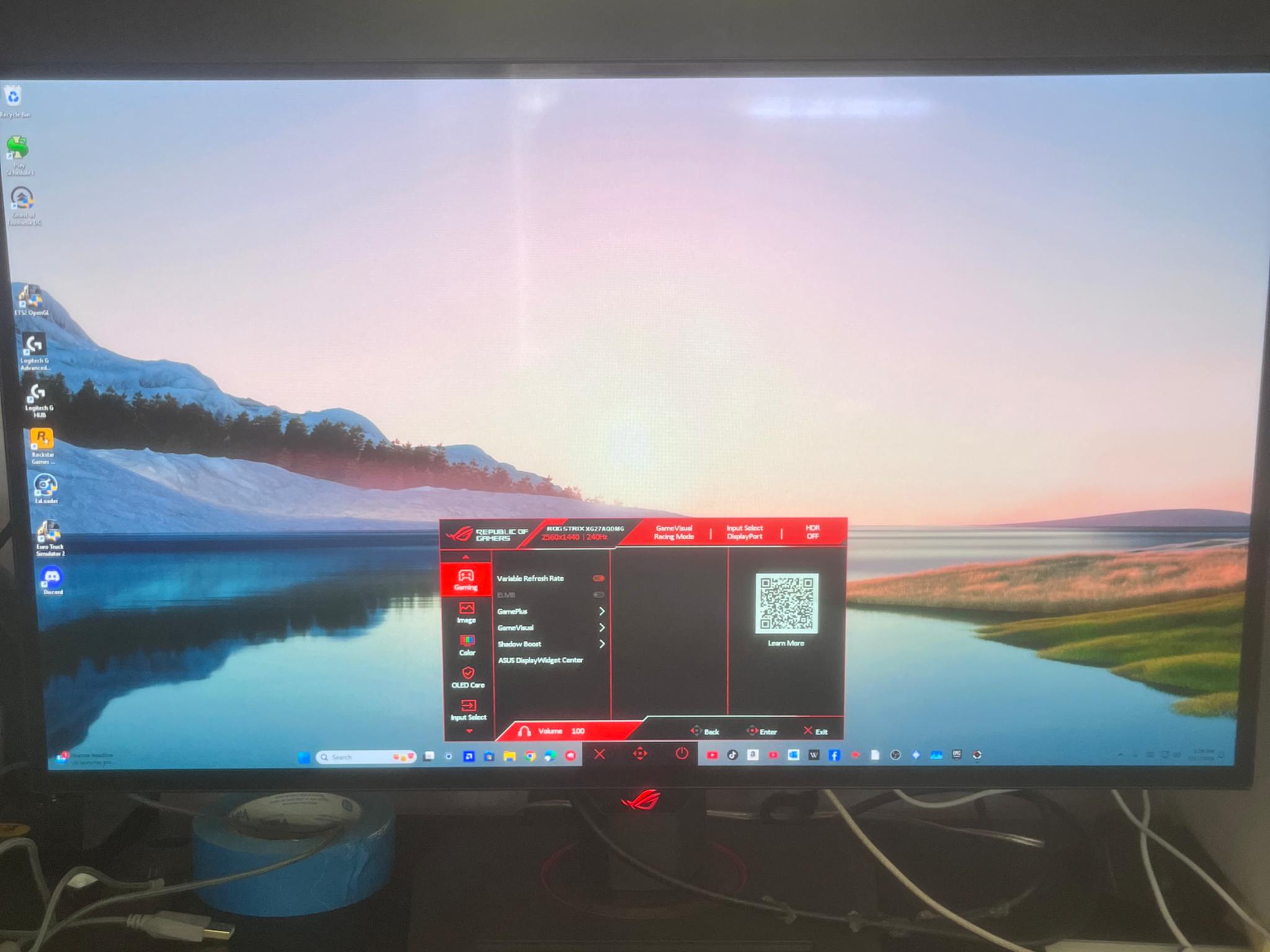 Asus Rog 240hz OLED Monitor (xg27aqdmg)