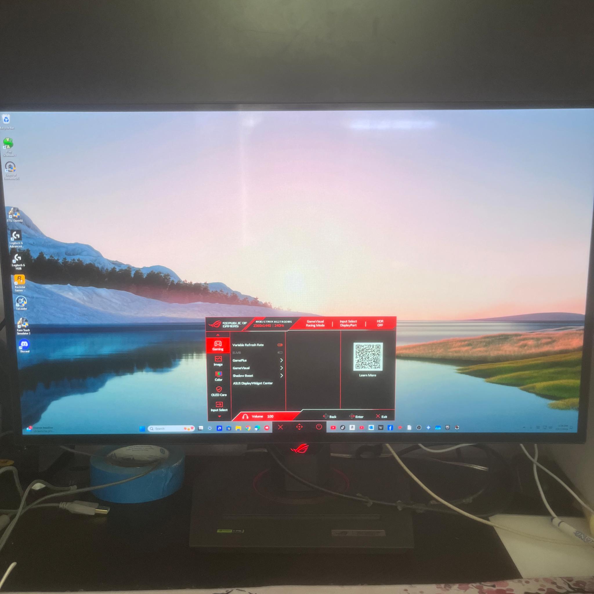 Asus Rog 240hz OLED Monitor (xg27aqdmg)
