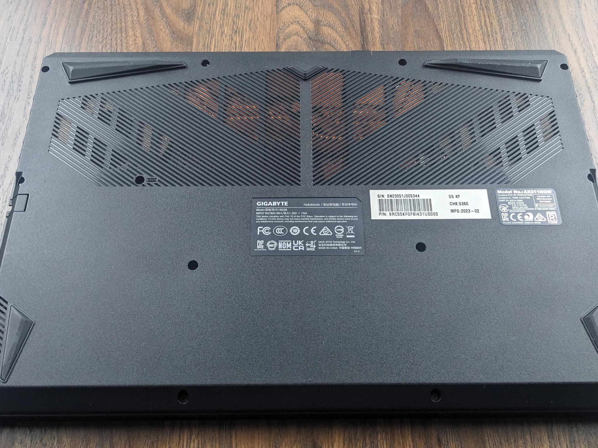 15.6" Gigabite G5 KF5" RTX 4060m, 12500H, 32GB ddr4 3200, 512GB Gen 4 NVMe. 144hz display