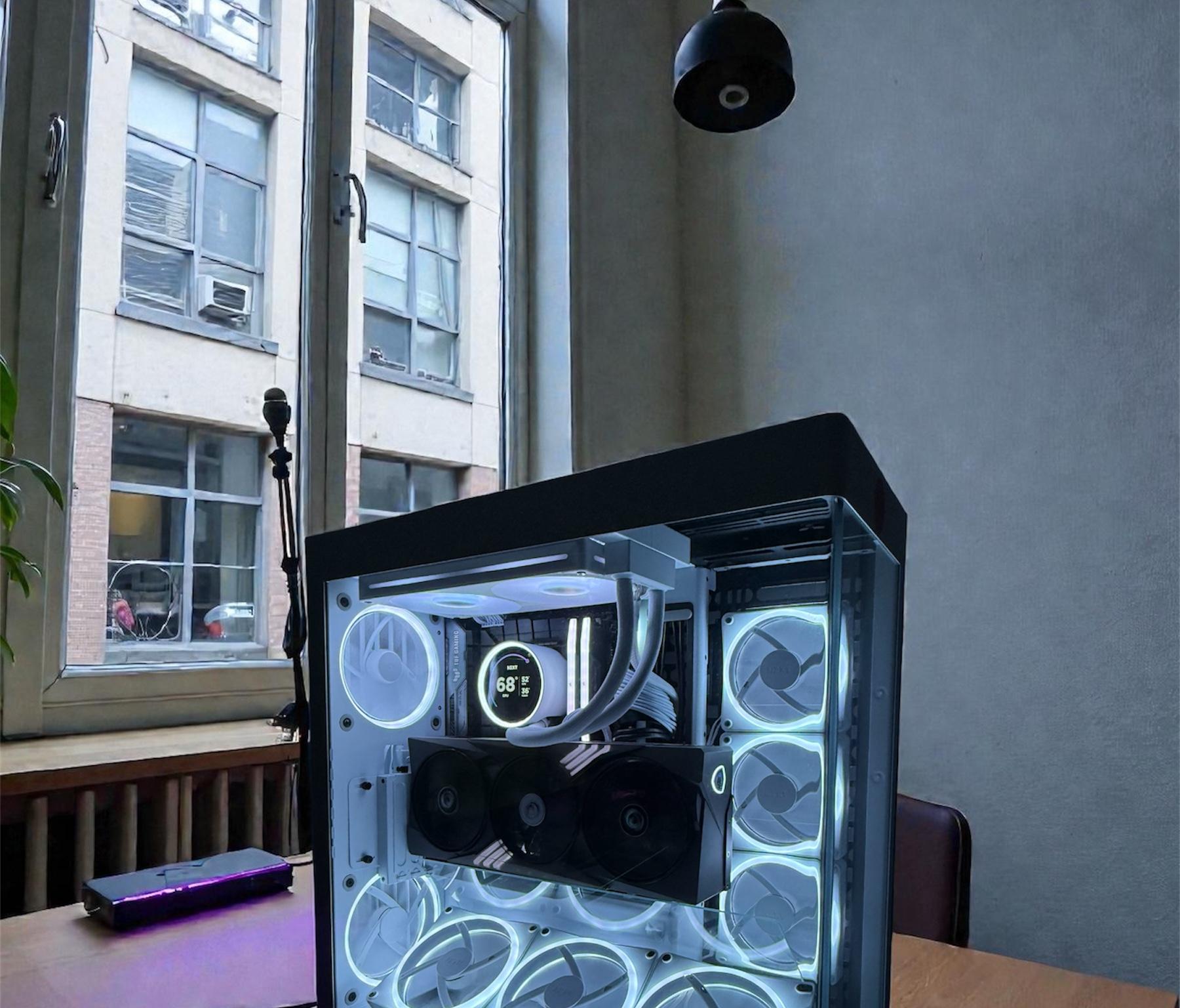 ❄️THE WHITE TOWER ❄️ — HAVN HS420 VGPU + 8x NZXT Duo RGB Fans — Case Only