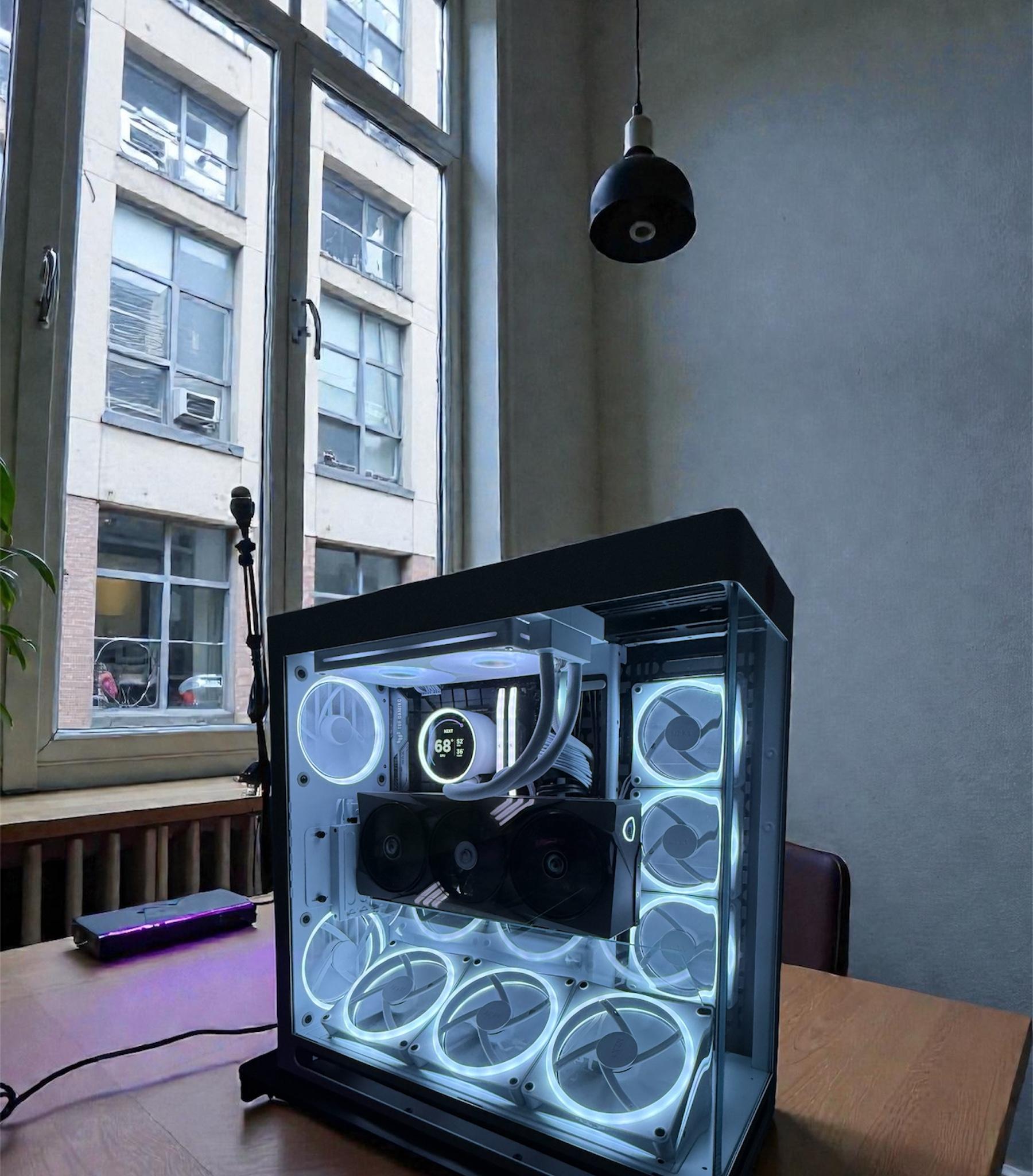 ❄️THE WHITE TOWER ❄️ — HAVN HS420 VGPU + 8x NZXT Duo RGB Fans — Case Only