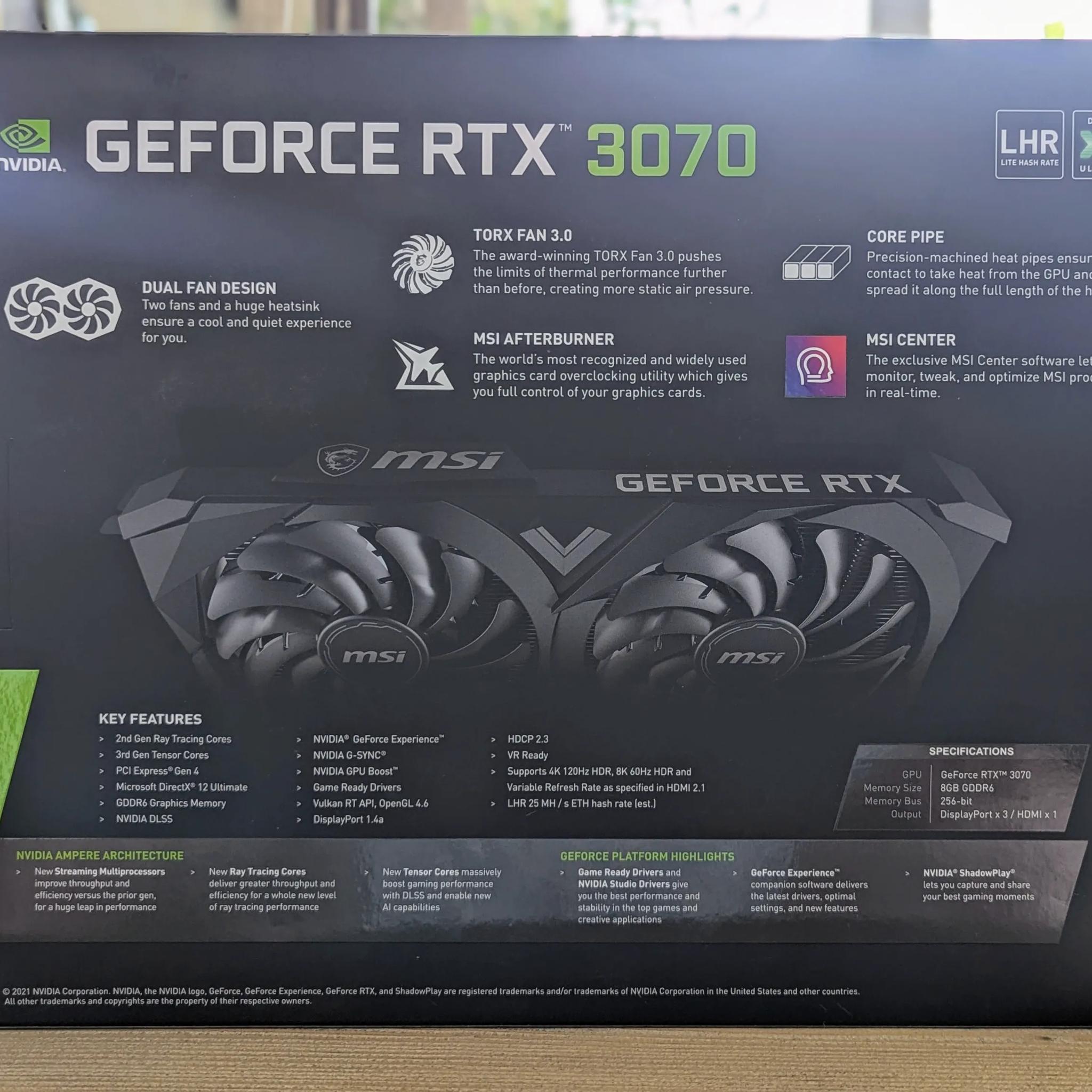 MSI Ventus 2x RTX 3070 OC Edition