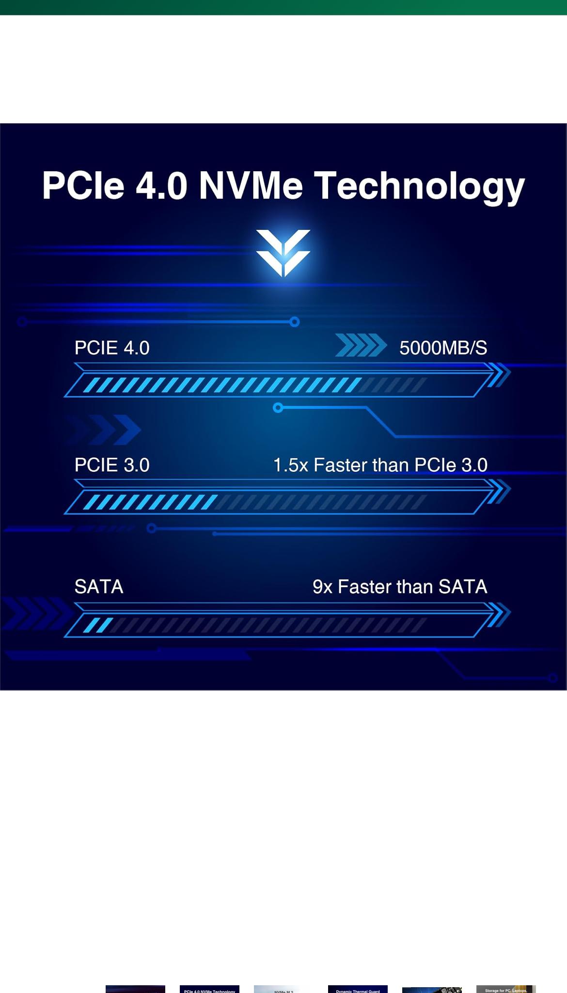 C970 1TB PCIe 4.0 Gen 4, NVMe M.2 Internal Solid State Drive, 3D NAND, Read Speed up to 5000 MB/s,