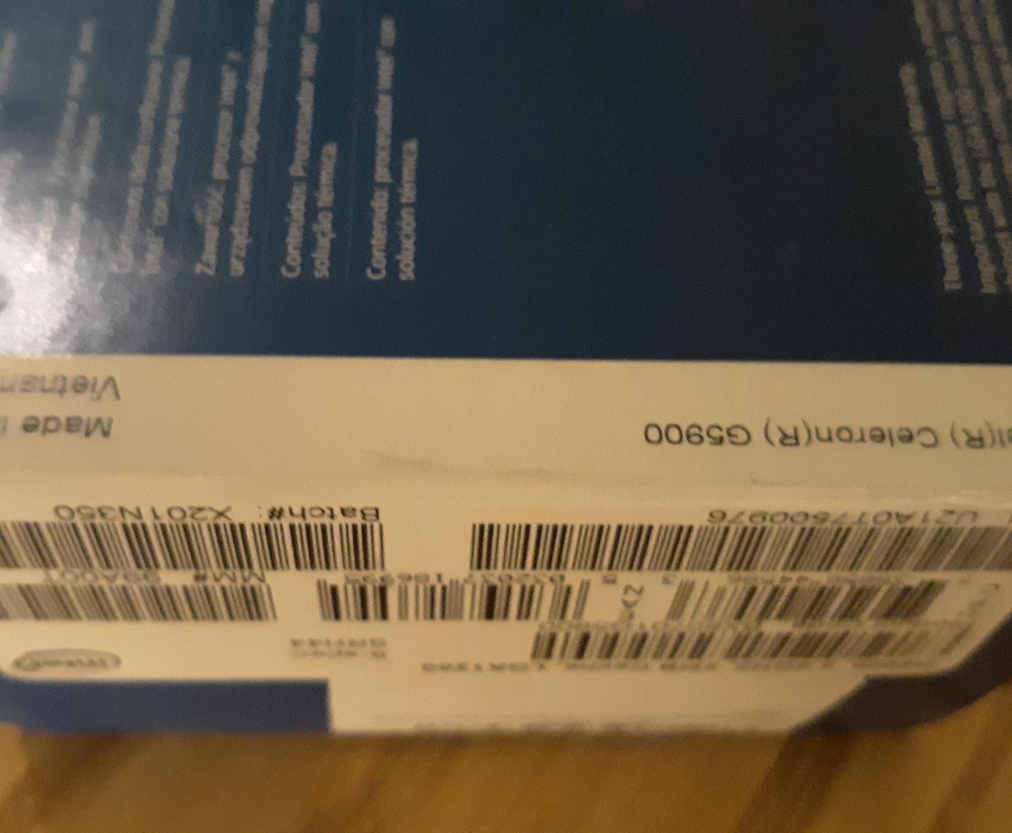 FACTORY SEALED || Intel Celeron G5900, 2C/2T CPU, 3.4 GHz, Socket LGA1200