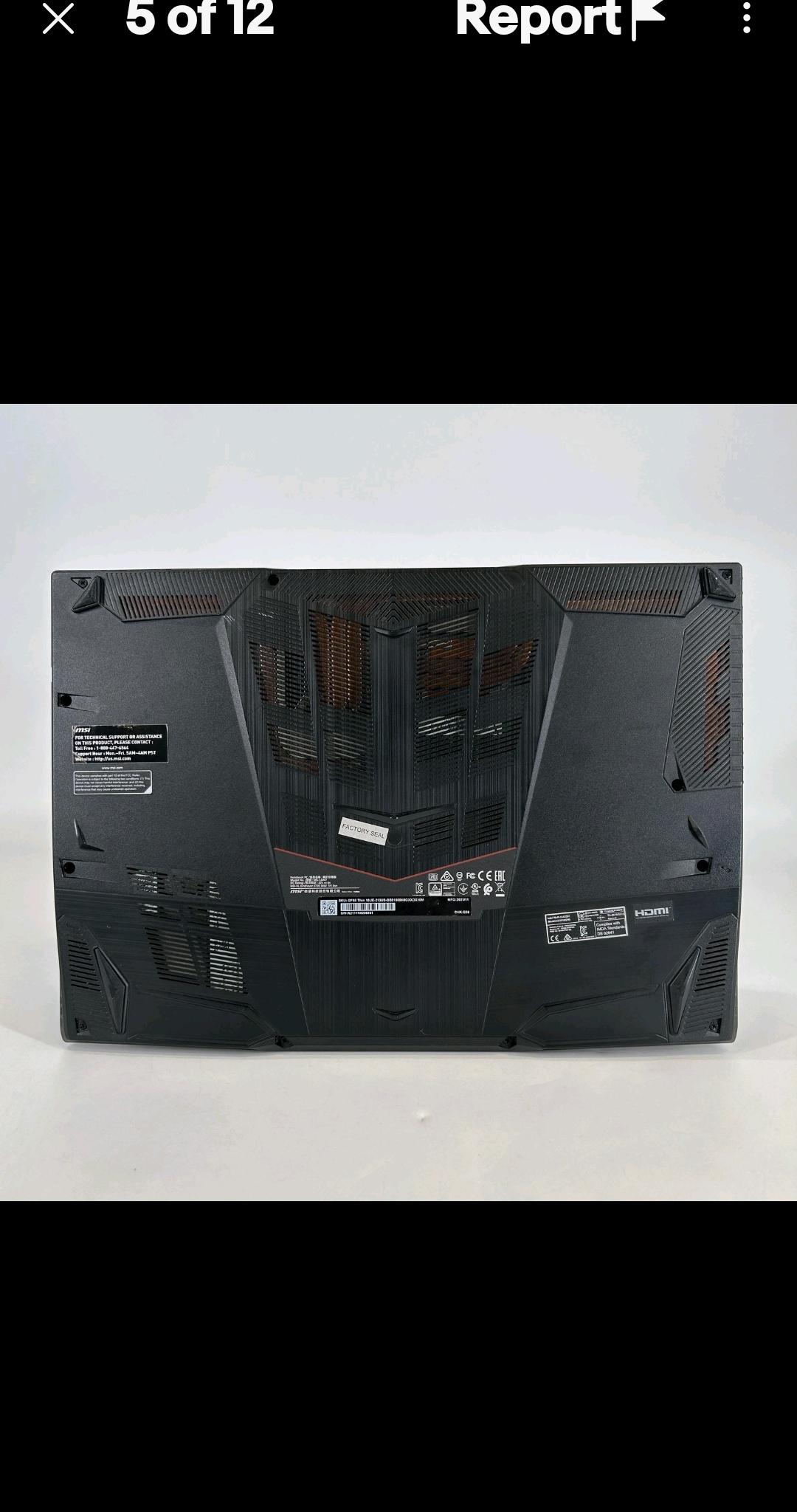 ON SALE! MSI GF65 Thin-RTX 3060-i5 10th gen 10500H-16GB RAM.