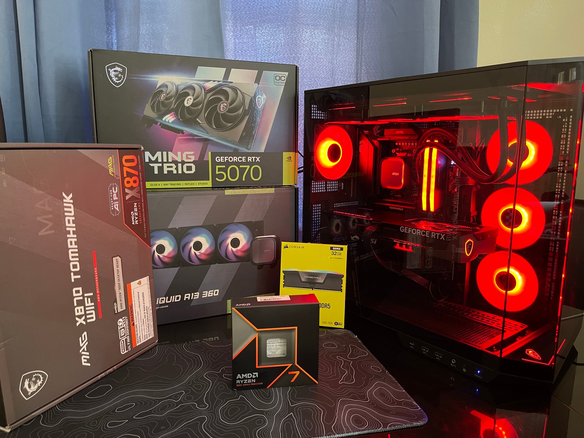 🐉ALL MSI PC / RTX 5070 / Ryzen 7 9700x/ 32gb DDR5/ 1Tb/ liquid cooled