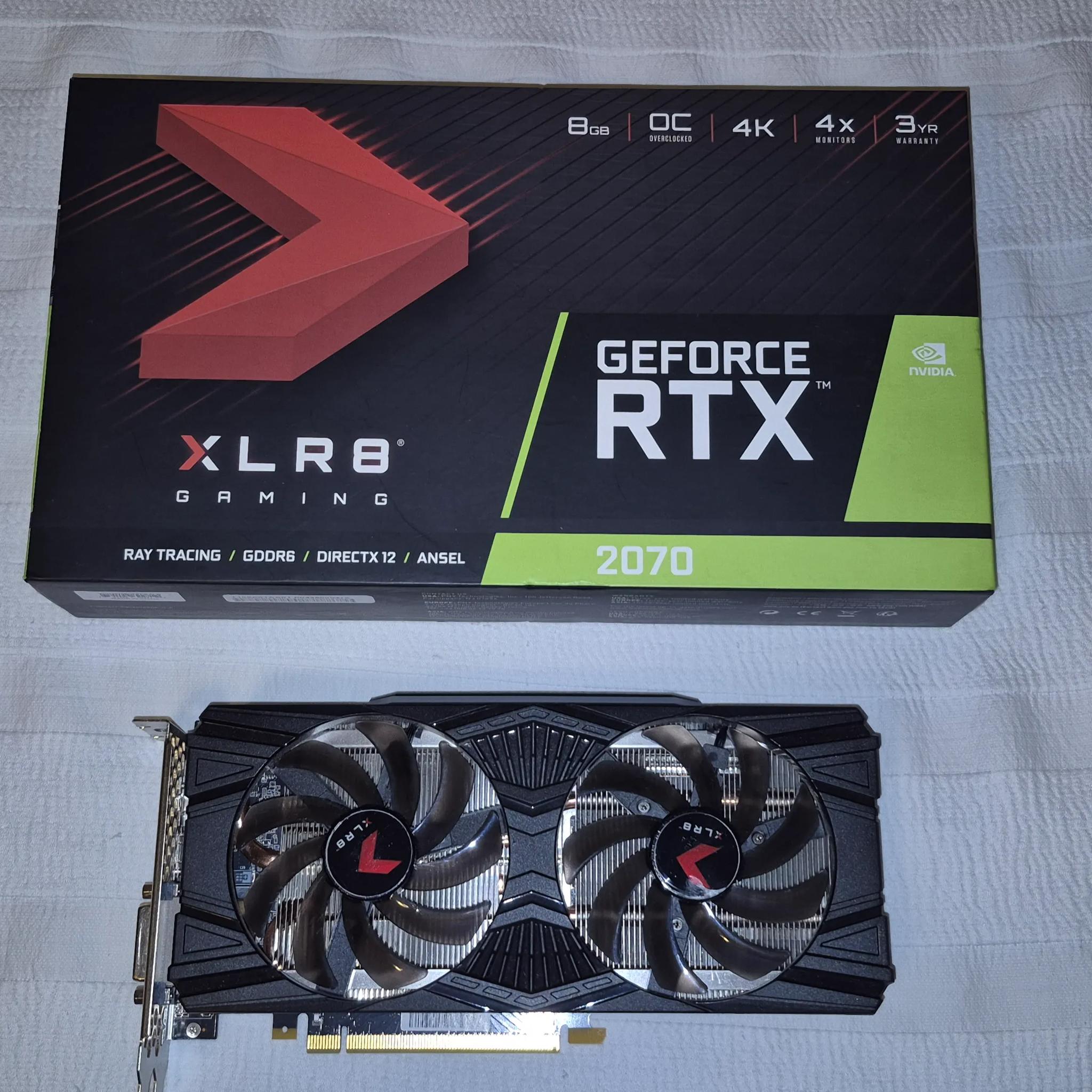 Nvidia RTX 2070 OC 8GB DDR6 GPU (Retail PNY GEFORCE RTX2070 XLR8 GAMING OC VCG20708DFP)