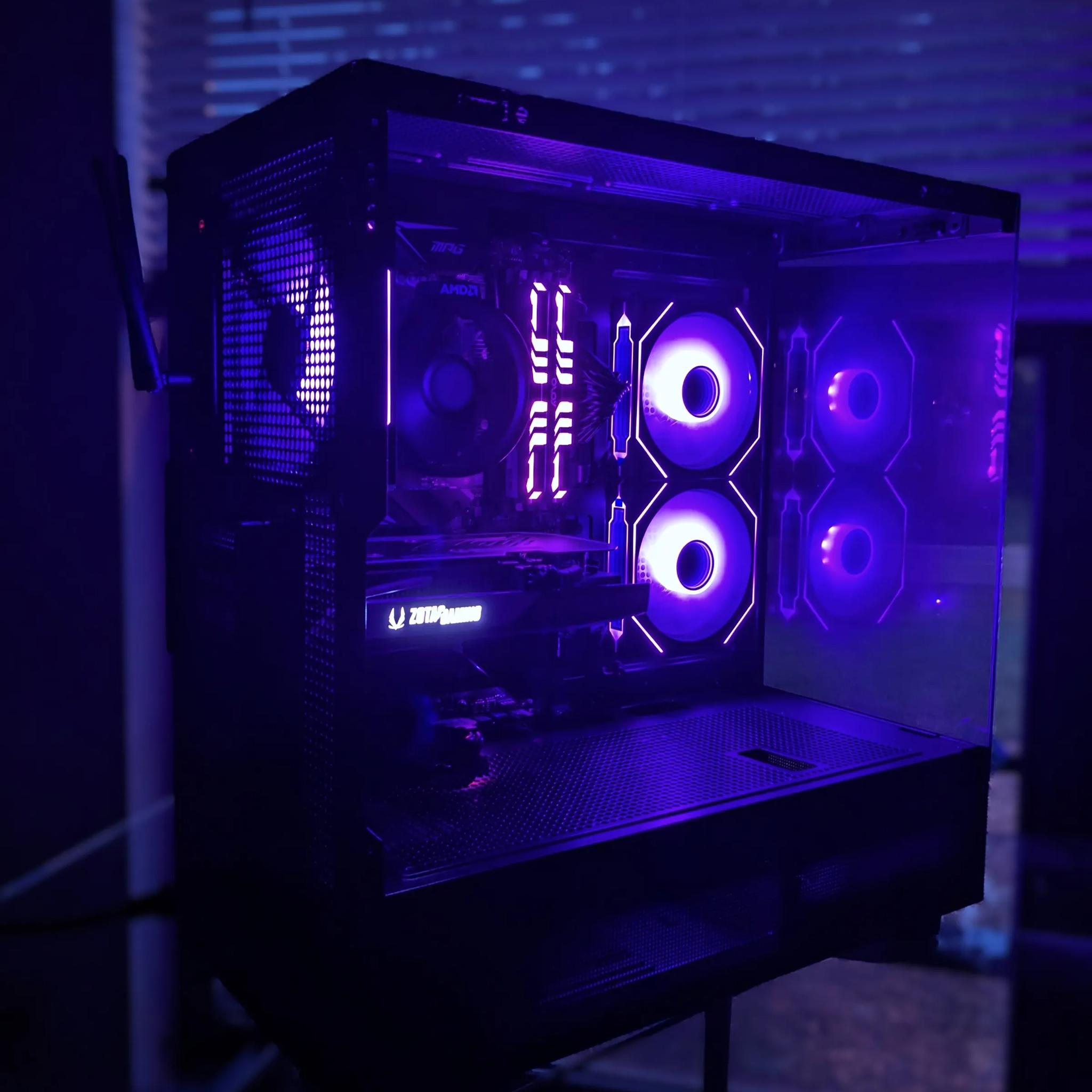 Dark:Light - RYZEN 5600x, RTX 4060 (1080p/1440p), 32gb, WIFI, BT, USBC, WIN11Pro, ARGB, SHIPS FREE