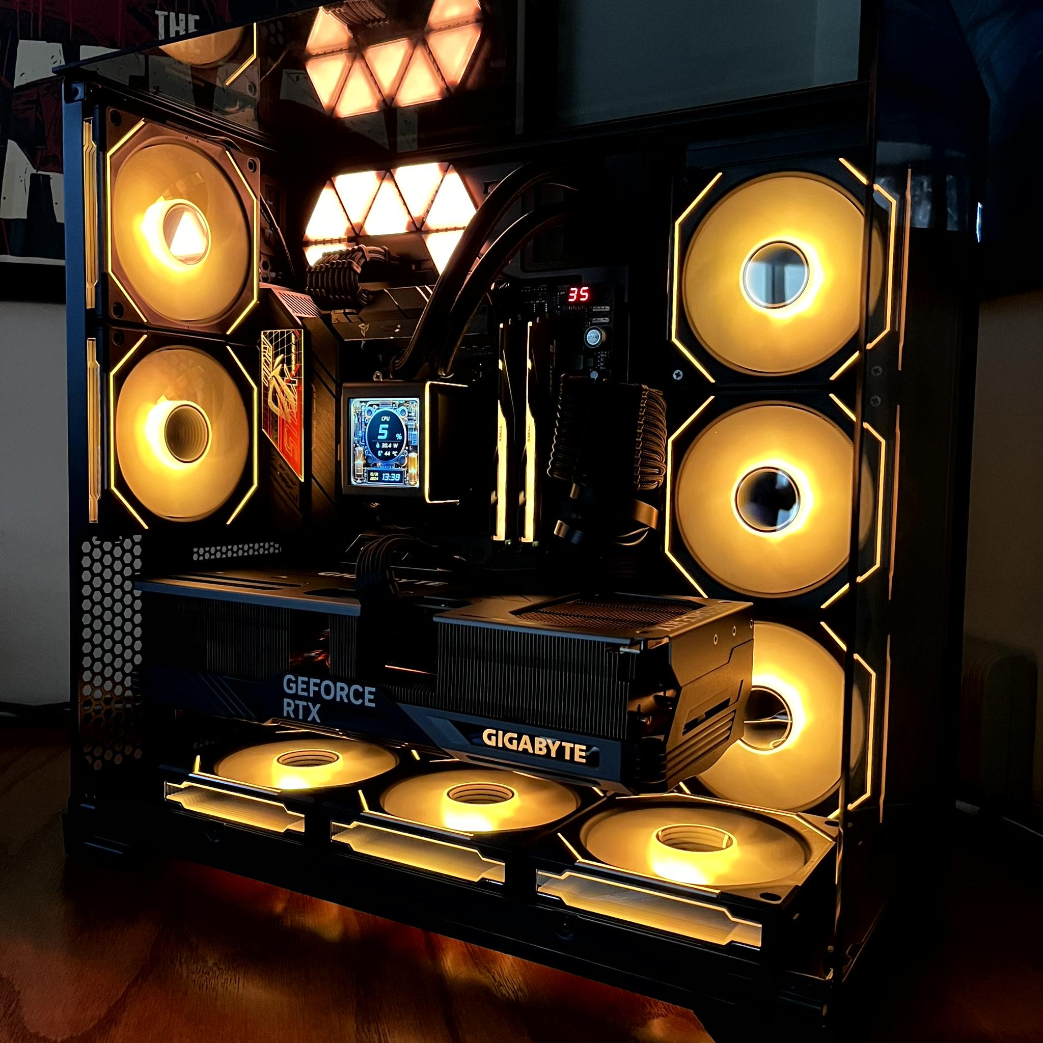 "Golden Tesseract"  - RTX 4080 SUPER OC | Ryzen 7 7800X3D | 32GB @6000 | 4 TB | 1000W Platinum