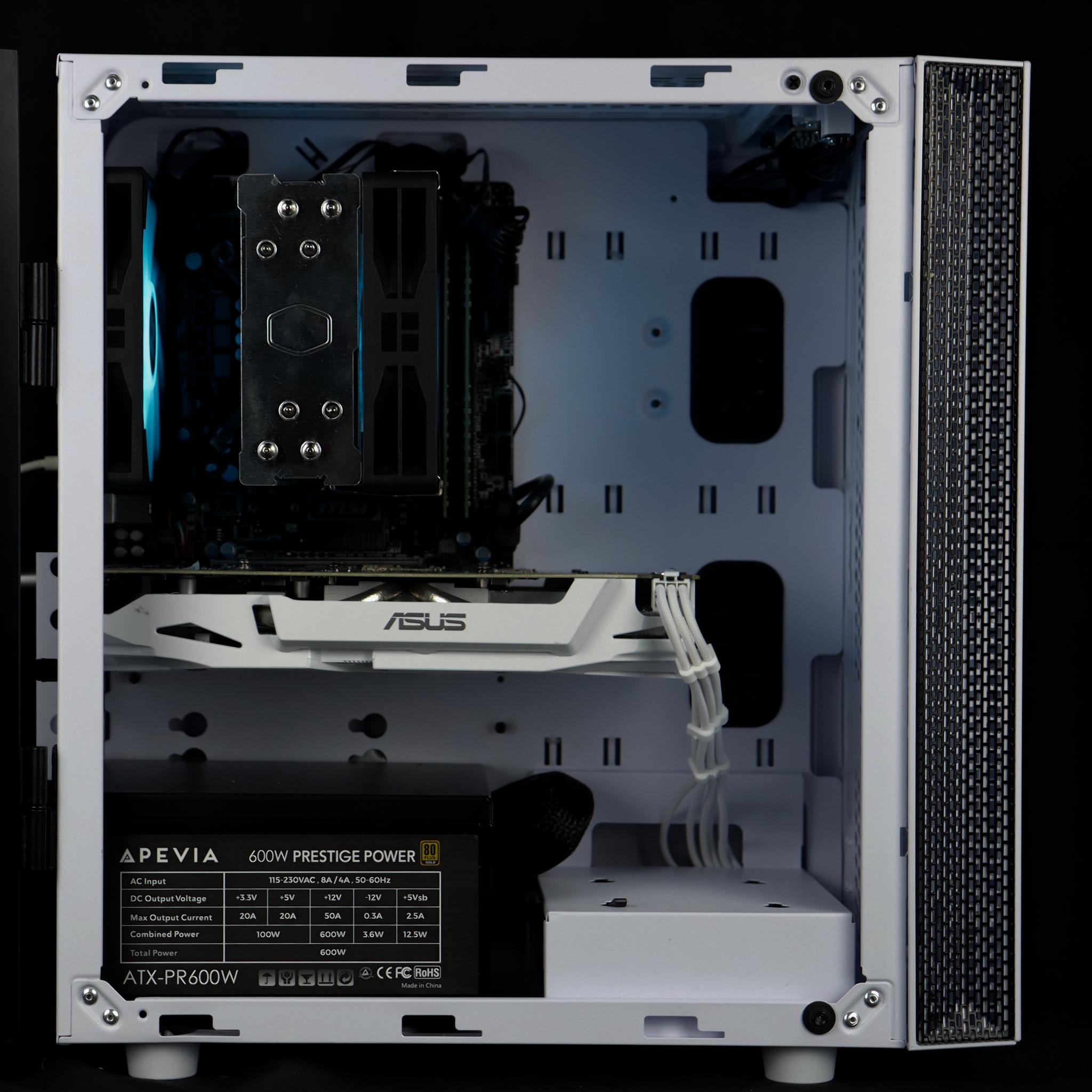 ⚫⚪Budget Gaming PC – GTX 1060, i5 7600K, 16GB RAM, 500GB SSD - WiFi/BlueTooth - ⚫⚪ (Black and White)