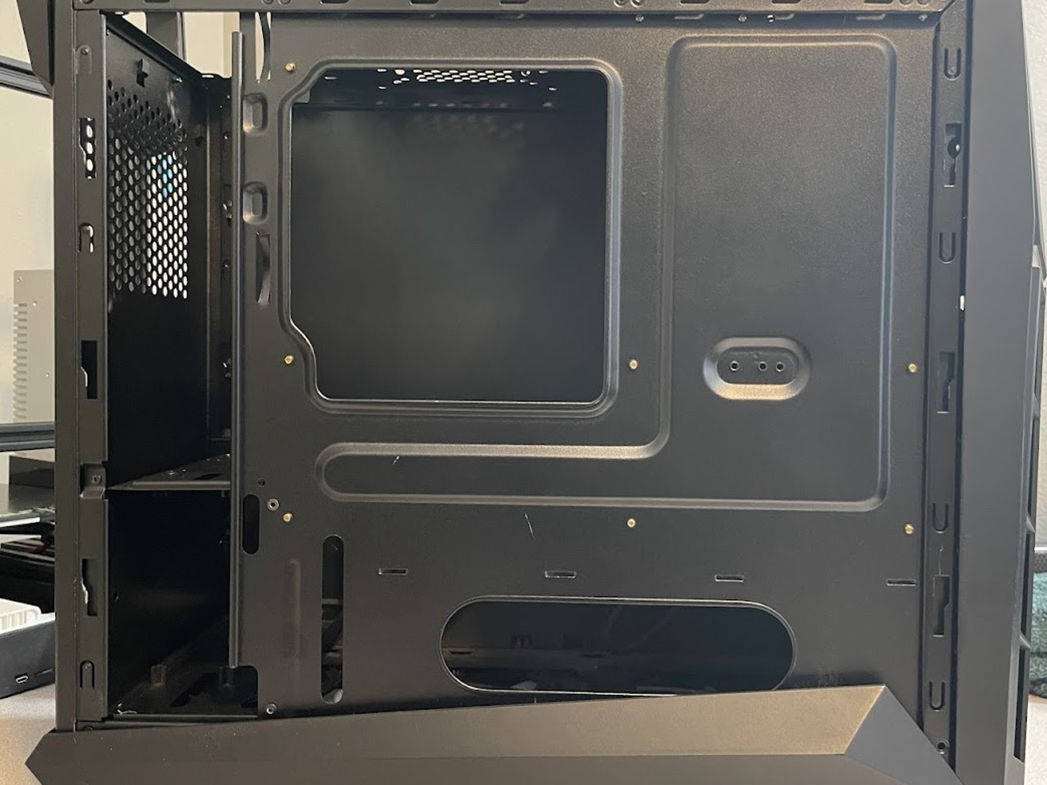 USED - SilverStone ATX Tower Case with 90-Degree Motherboard Rotation Black & Red CS-RVX01BR