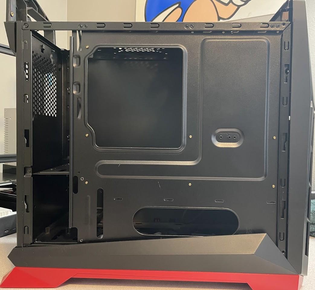 USED - SilverStone ATX Tower Case with 90-Degree Motherboard Rotation Black & Red CS-RVX01BR
