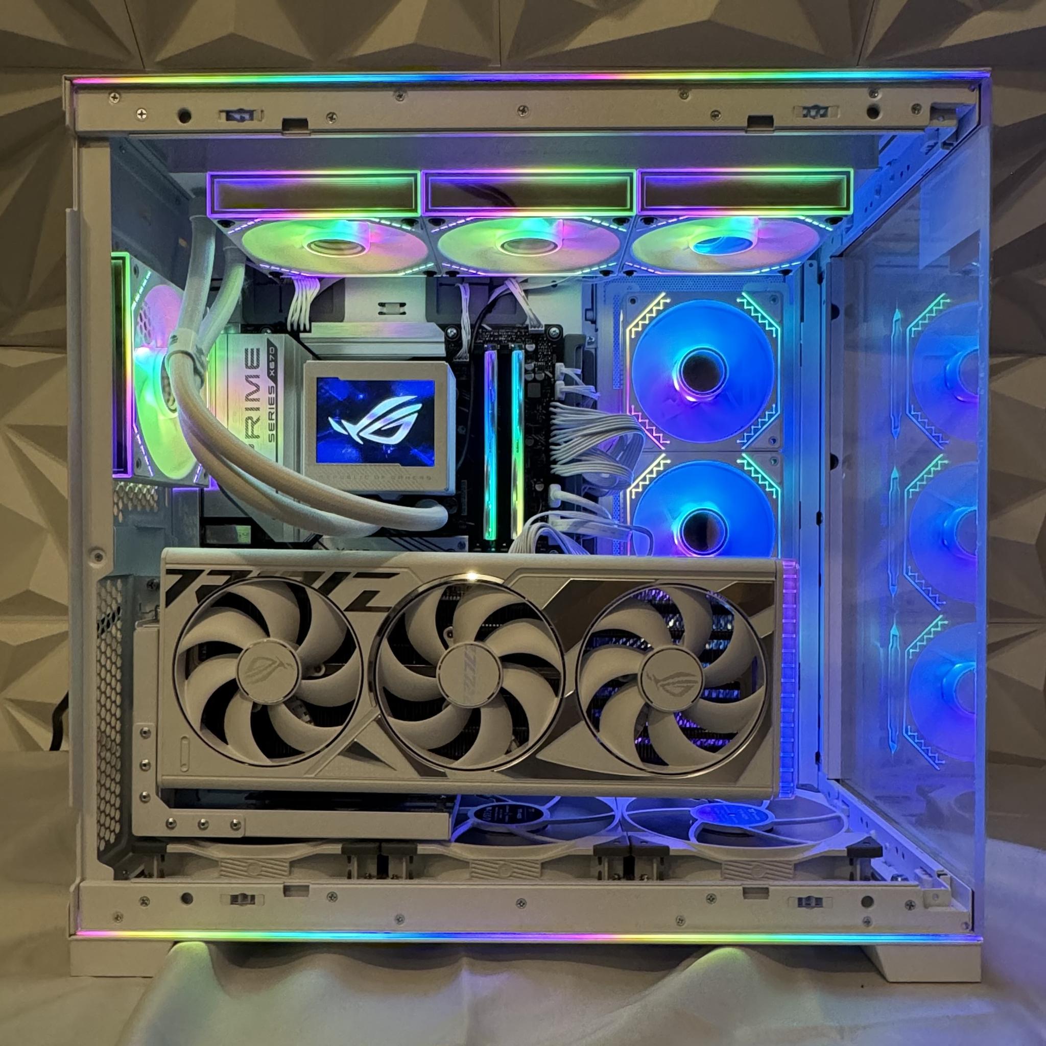 “White Knight”, Ryzen 7 7800X3D, White STRIX 4080, Asus gaming pc with 64gb DDR5, 2tb, and Wifi 6E