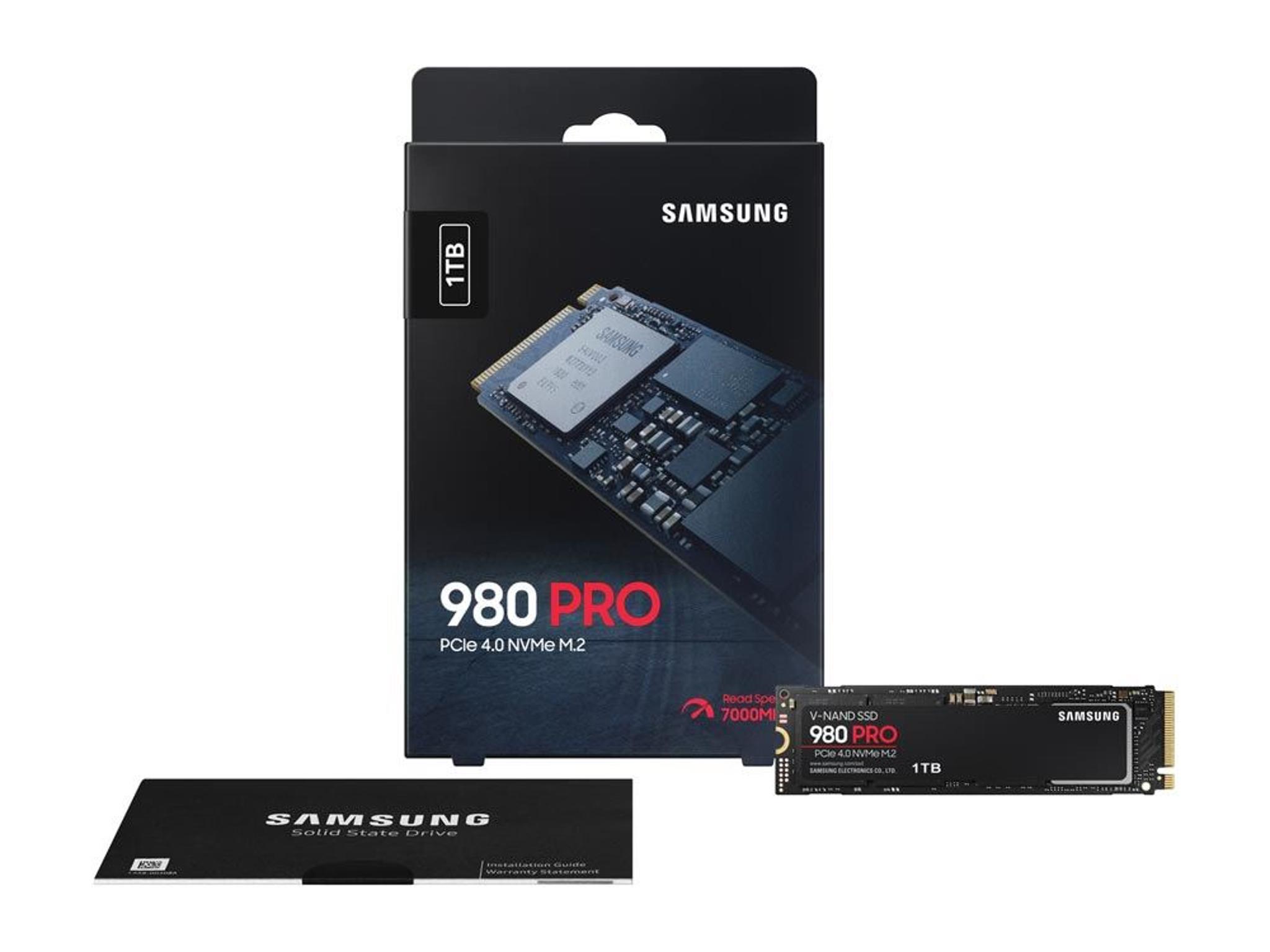 Samsung 980 Pro SSD 1TB M.2 NVMe Interface PCIe Gen 4x4 Internal Solid State Drive