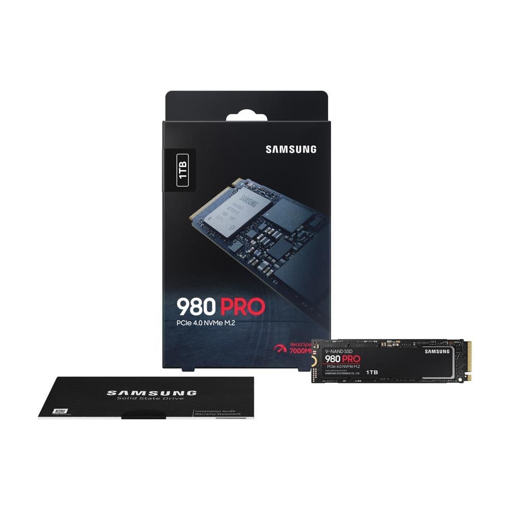 Samsung 980 Pro SSD 1TB M.2 NVMe Interface PCIe Gen 4x4 Internal Solid State Drive