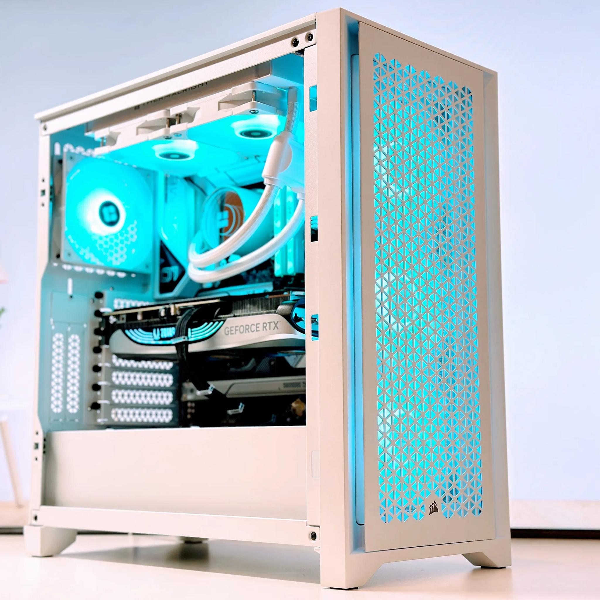 ❄️🧊Liquid Cooled Gaming PC❄️Nvidia RTX 4070 12GB❄️AMD Ryzen 5600 6 Core❄️32GB DDR4❄️1TB SSD NVME